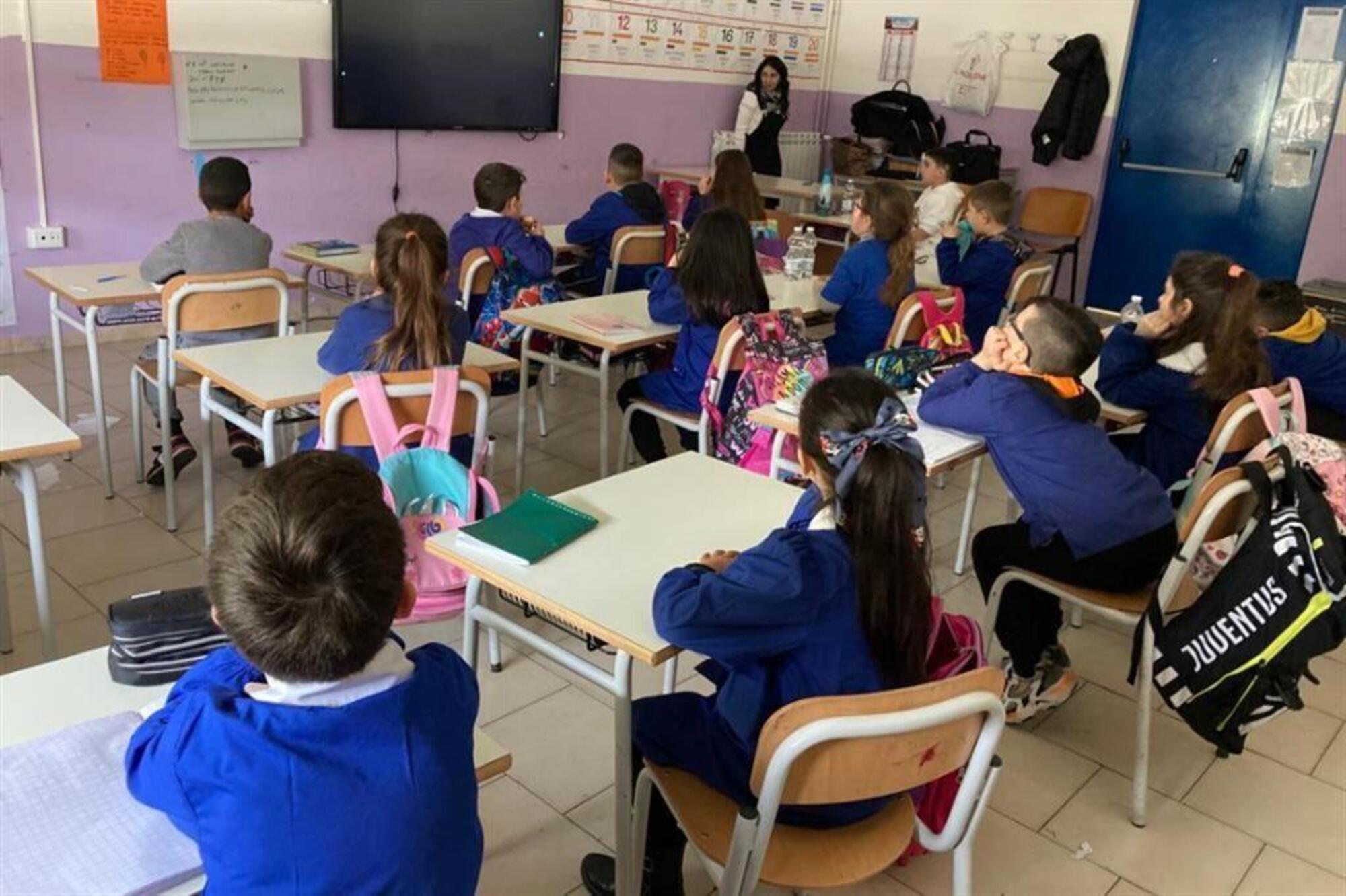 Alunni in una scuola elementare