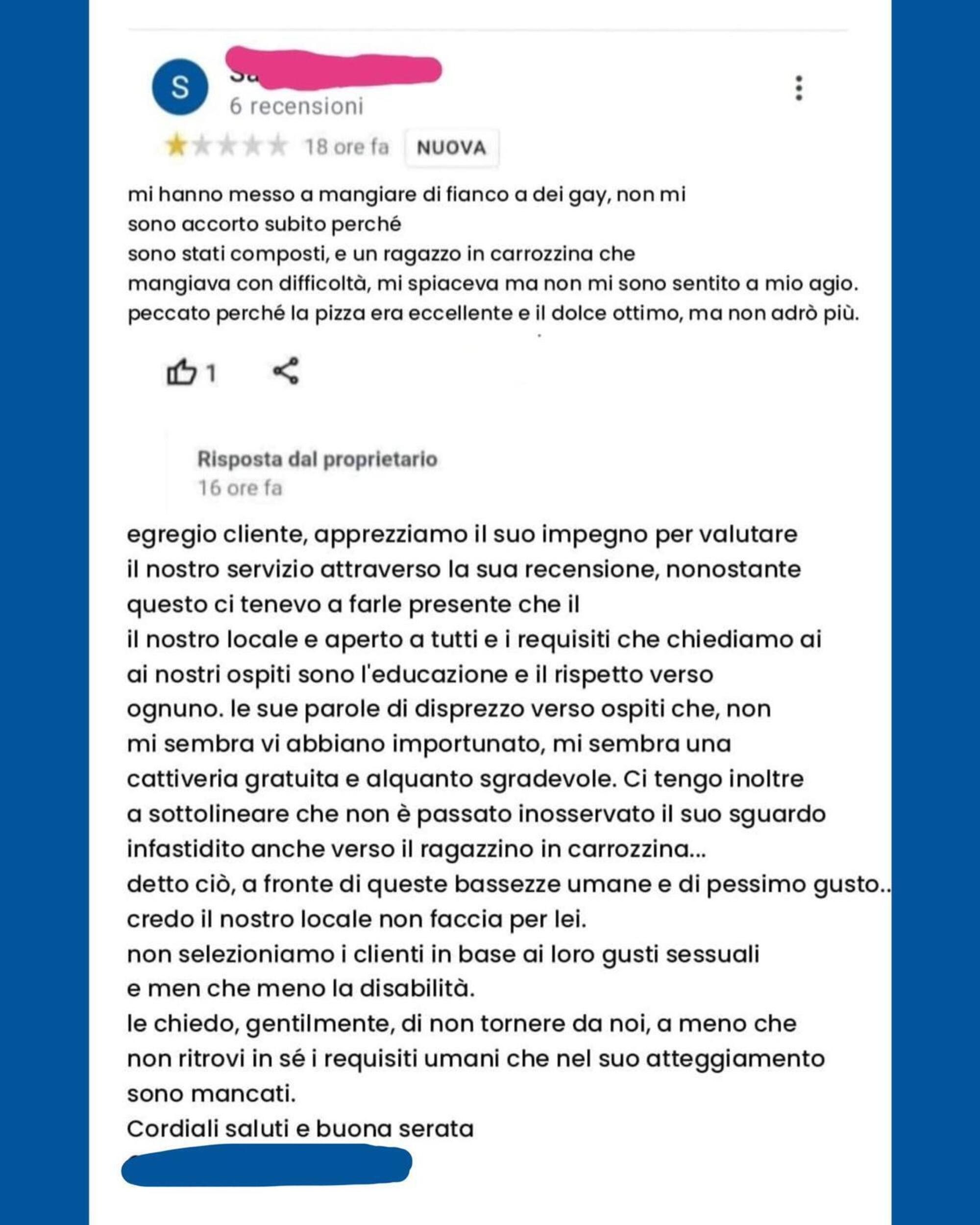 La &quot;finta&quot; recensione