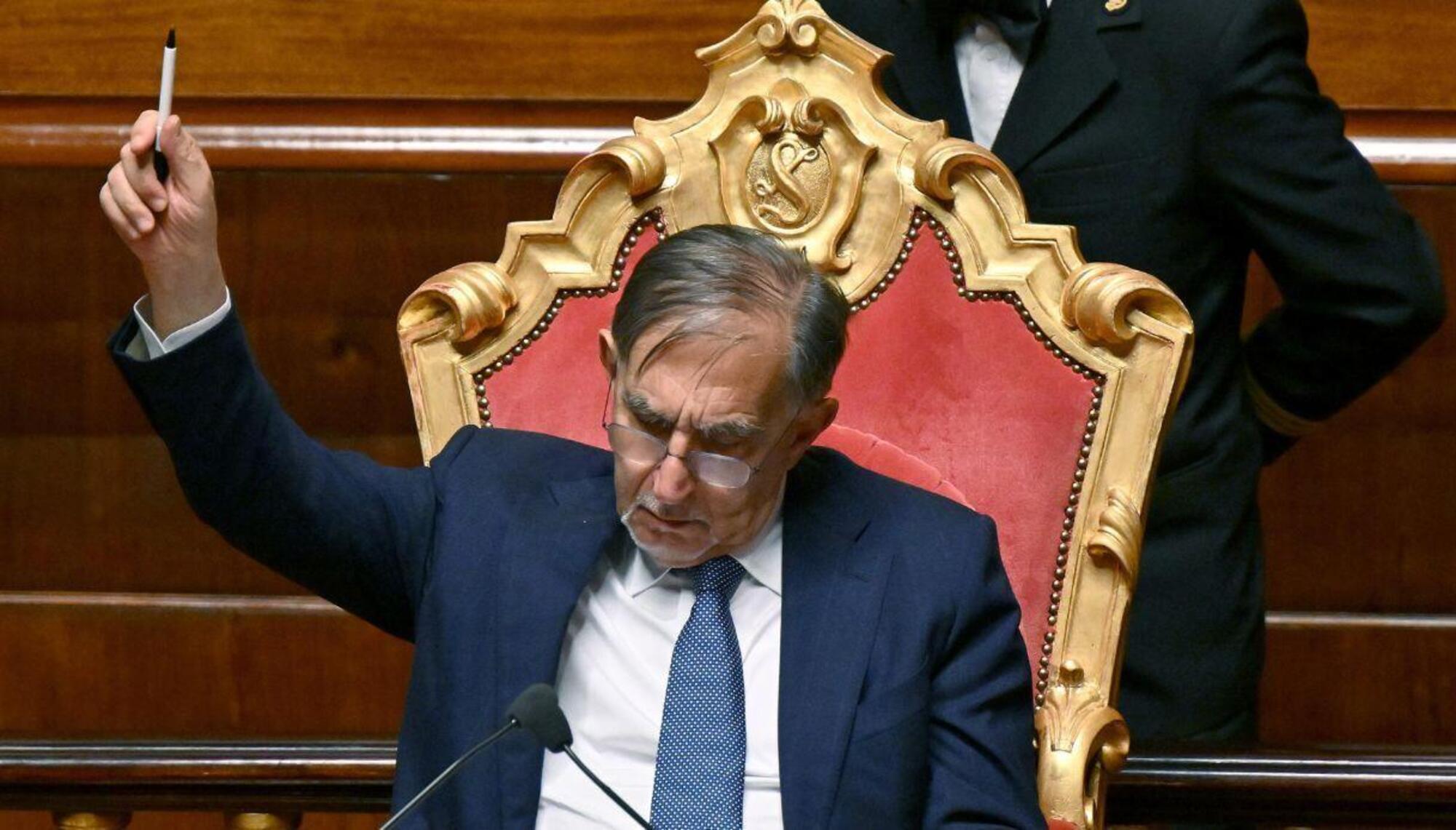 Il presidente del Senato Ignazio La Russa