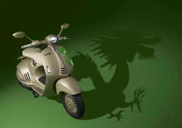 Ma che sei &rsquo;n drago? No, &egrave; l&rsquo;esclusiva edizione limitata della Vespa Piaggio. E c&rsquo;&egrave; pure la Varsity Jacket abbinata