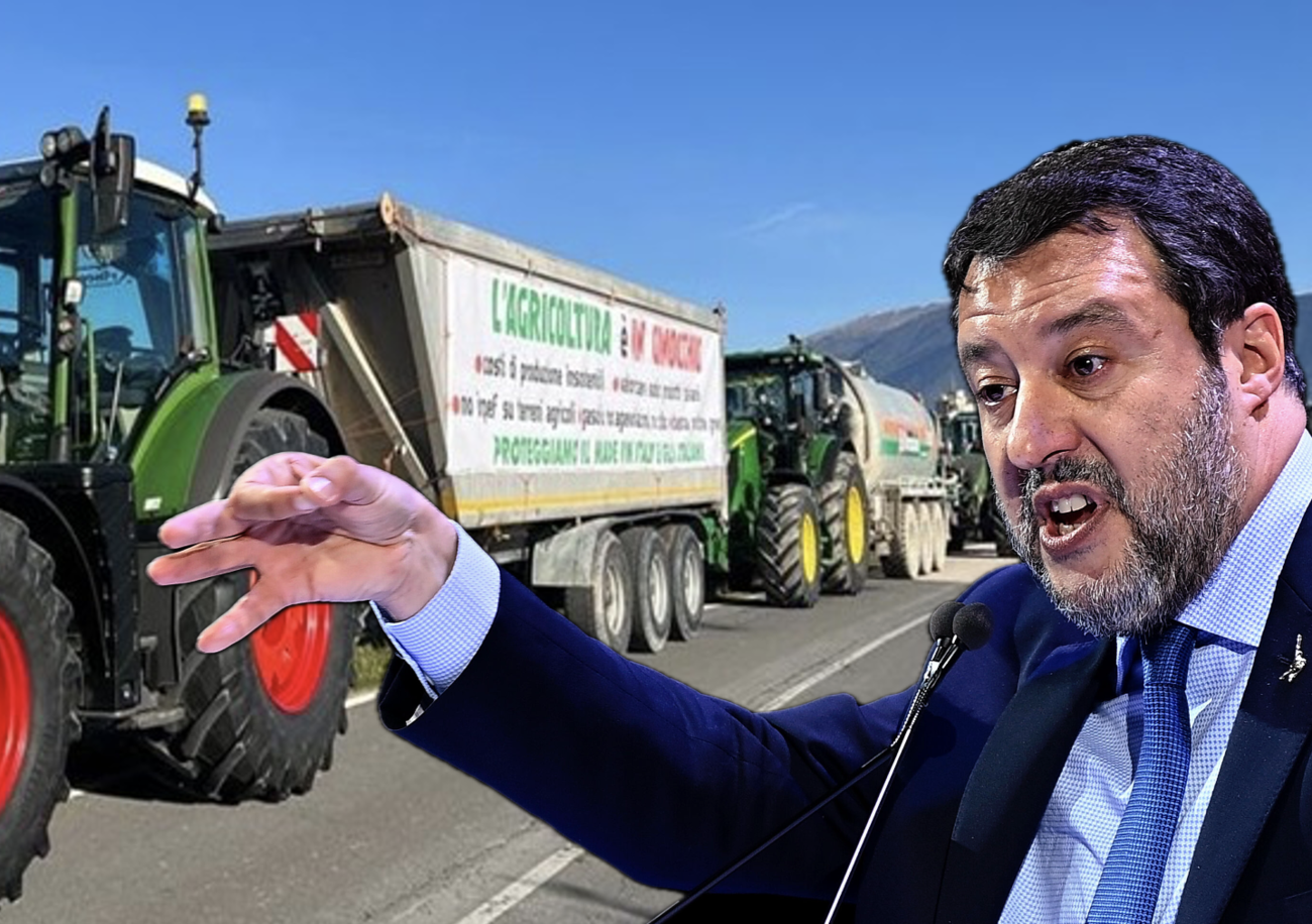 Salvini difende gli agricoltori che bloccano le strade, ma non &egrave; il ministro dei trasporti? I ragazzi che facevano lo stesso li chiamava &ldquo;eco-imbecilli&rdquo;&hellip;