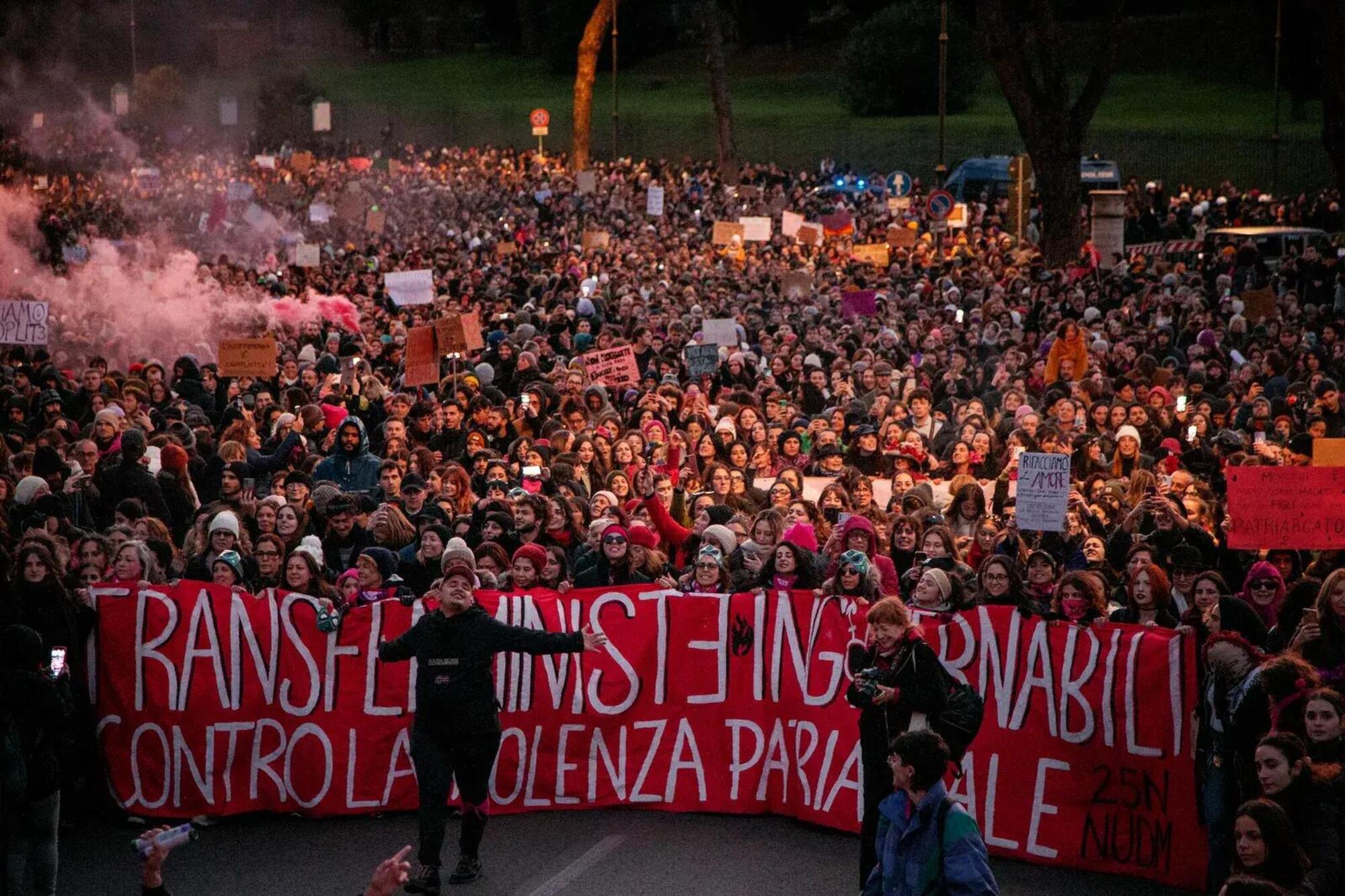 Manfestazione contro la violenza sulle donne