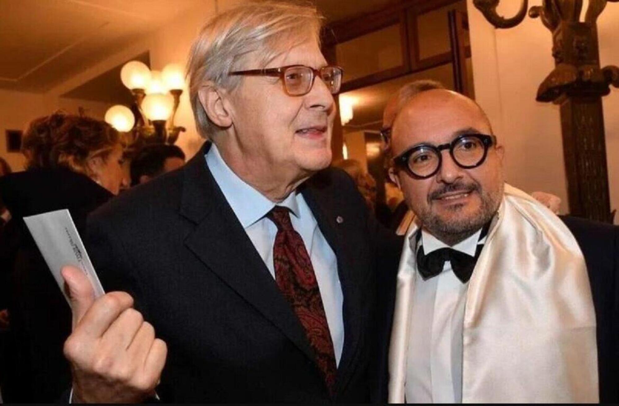 Vittorio Sgarbi e Gennaro Sangiuliano