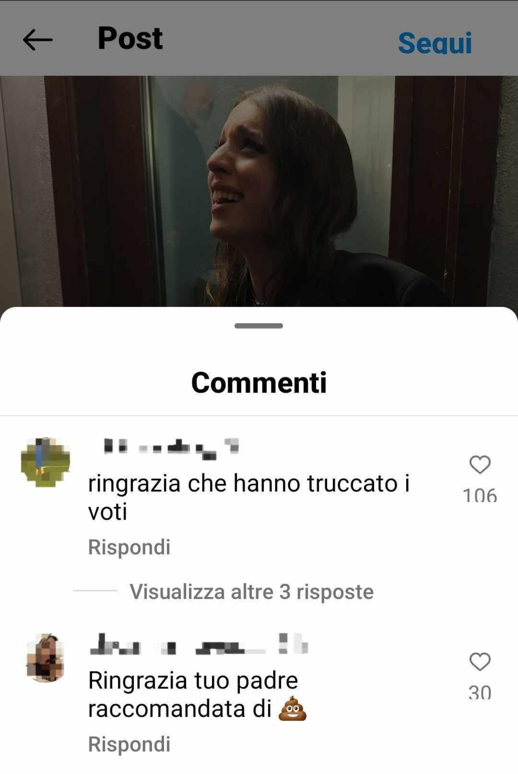 Commenti contro Angelina 