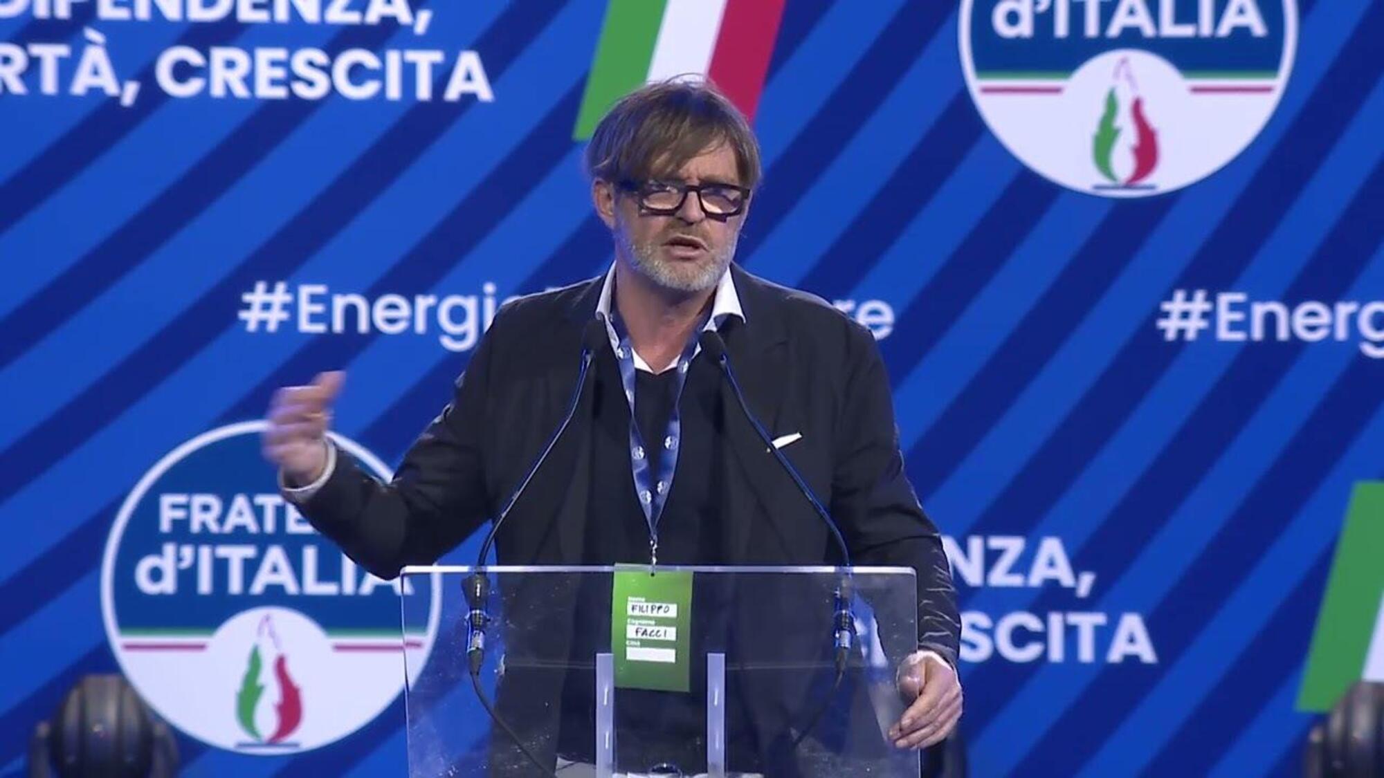 Filippo Facci alla conferenza di Fratelli d'Italia