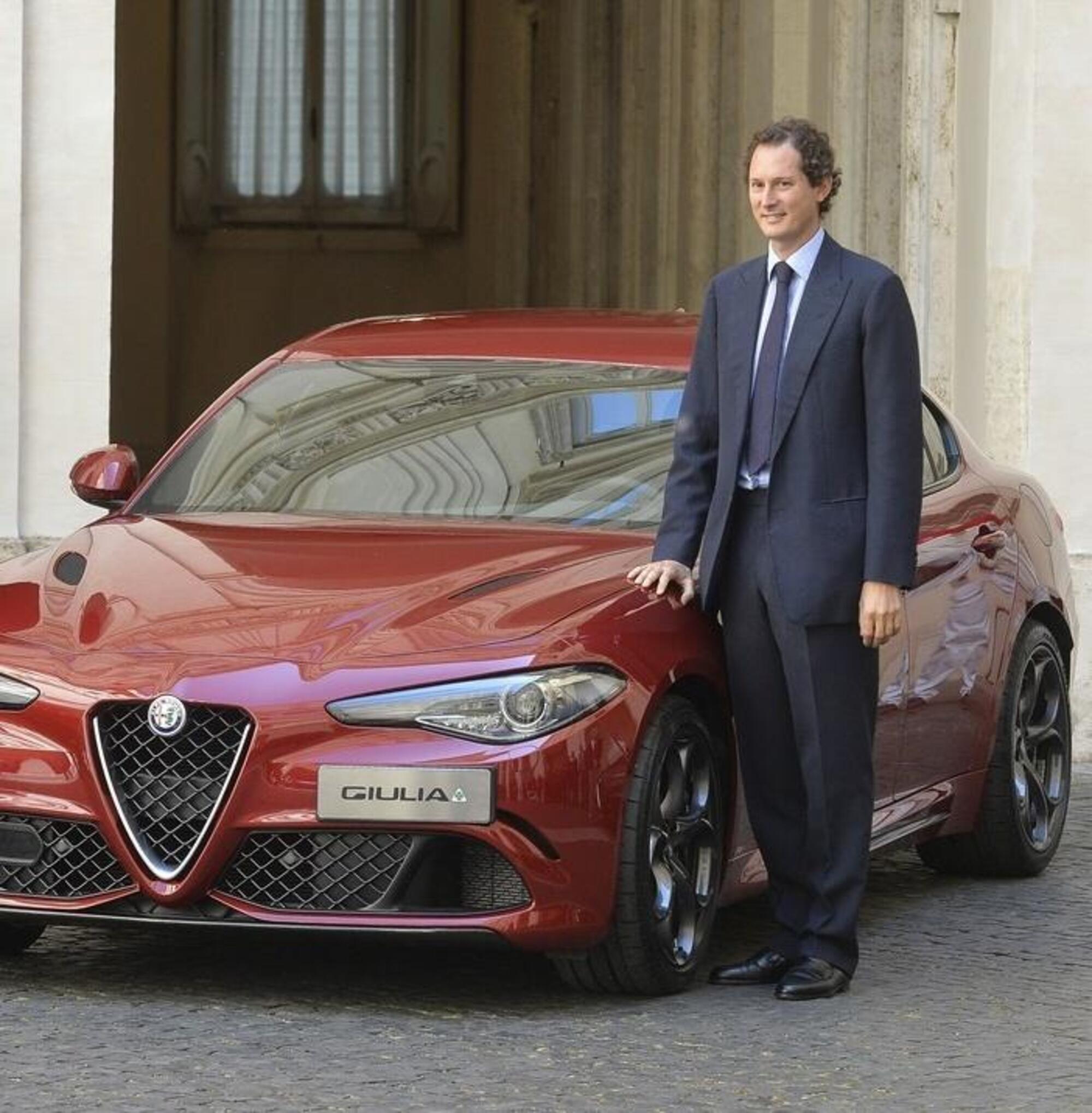 John Elkann e l&#039;Alfa Romeo Giulia