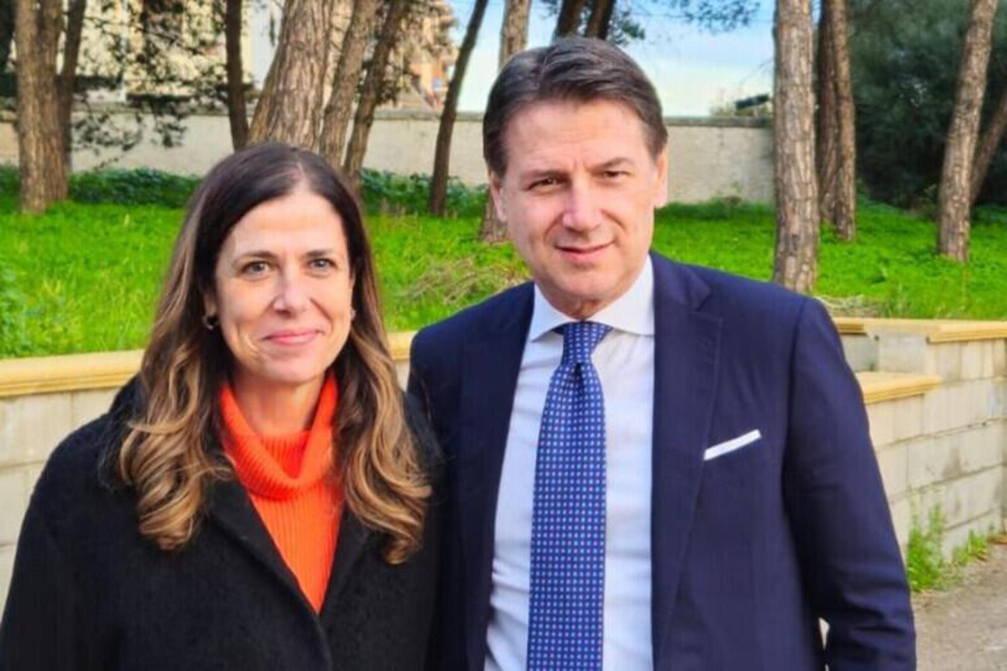 Alessandra Todde e Giuseppe Conte