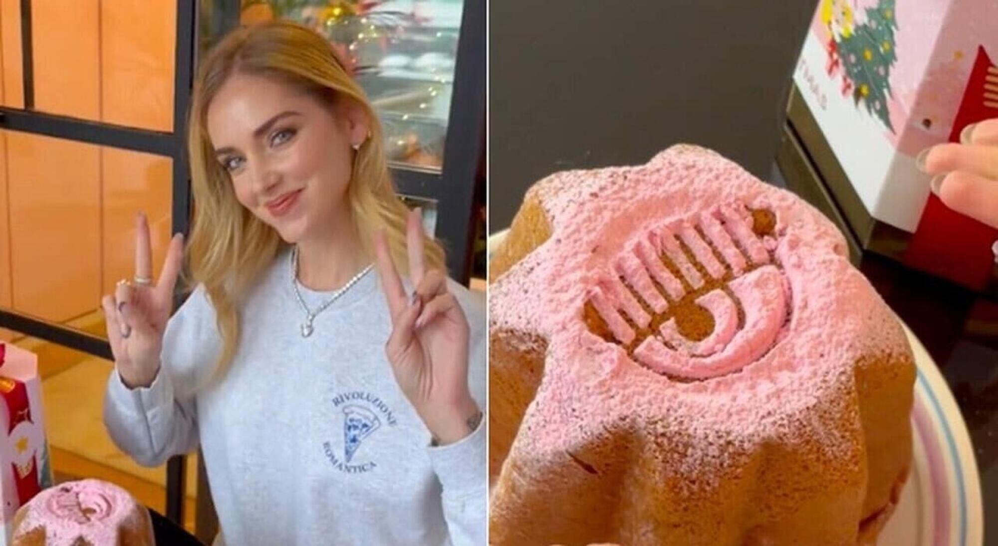 Chiara Ferragni con il pandoro Balocco, la cui campagna pubblicitaria è stata indagata dall'Antitrust
