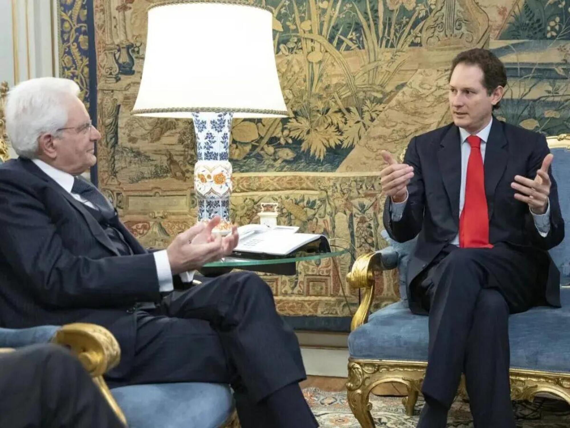 Sergio Mattarella e John Elkann