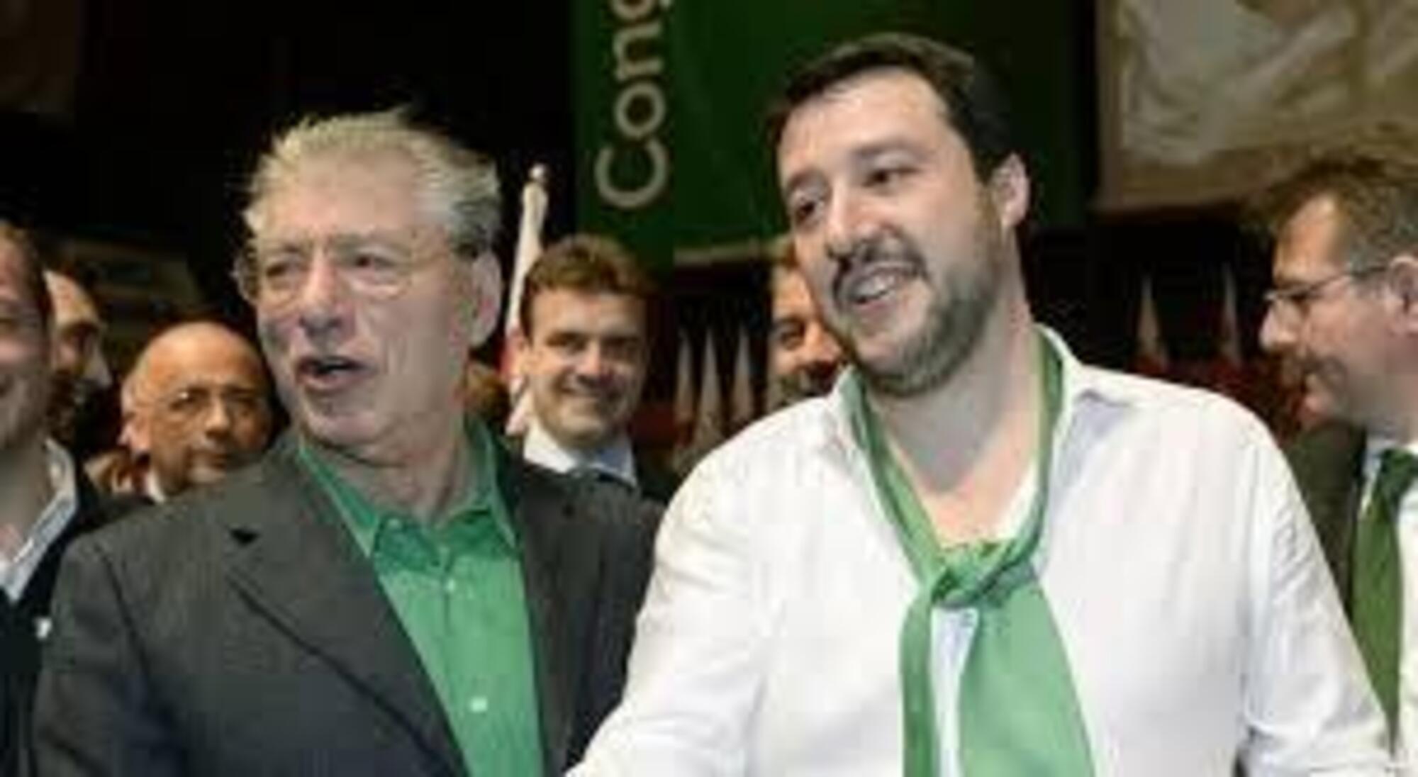 Umberto Bossi e Matteo Salvini