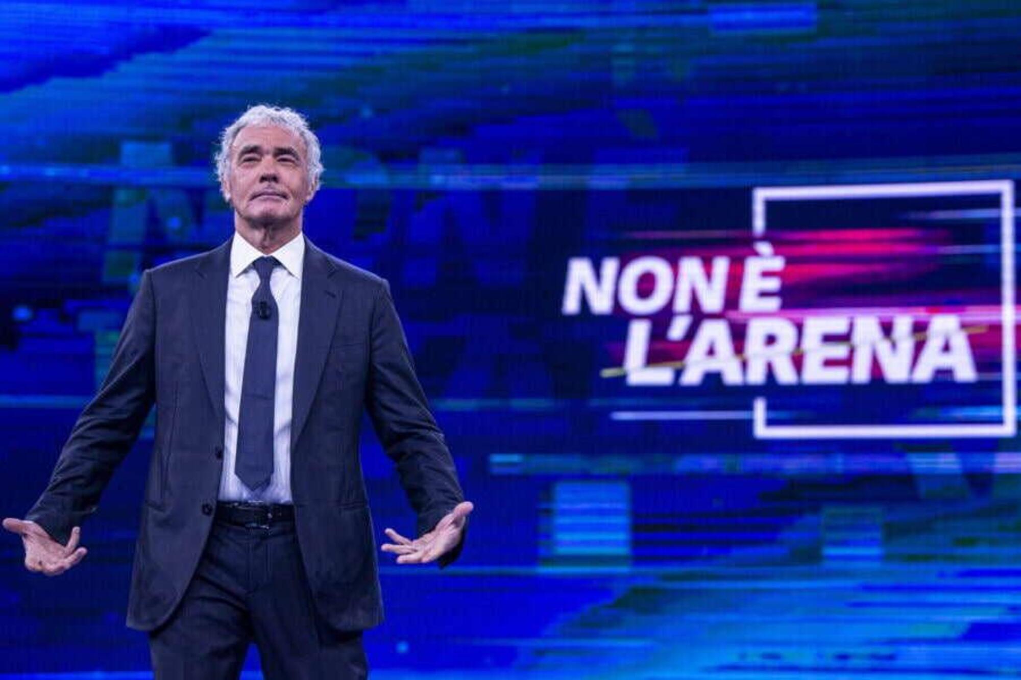 Massimo Giletti nel suo programma &quot;Non &egrave; l&#039;Arena&quot;