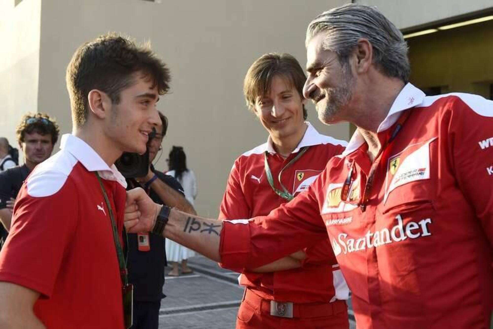 Charles Leclerc e Maurizio Arrivabene