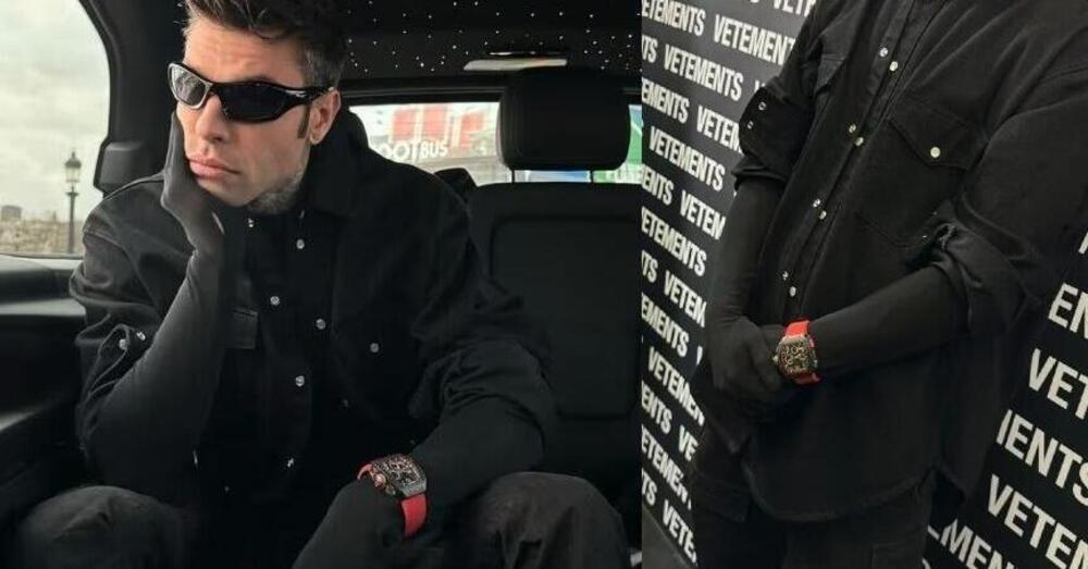 Fedez si veste a lutto mentre Ferragni piange da Fazio, ma il suo orologio urla &ldquo;milioni&rdquo;: ecco che modello &egrave; e quanto vale quello sfoggiato alla Fashion Week di Parigi