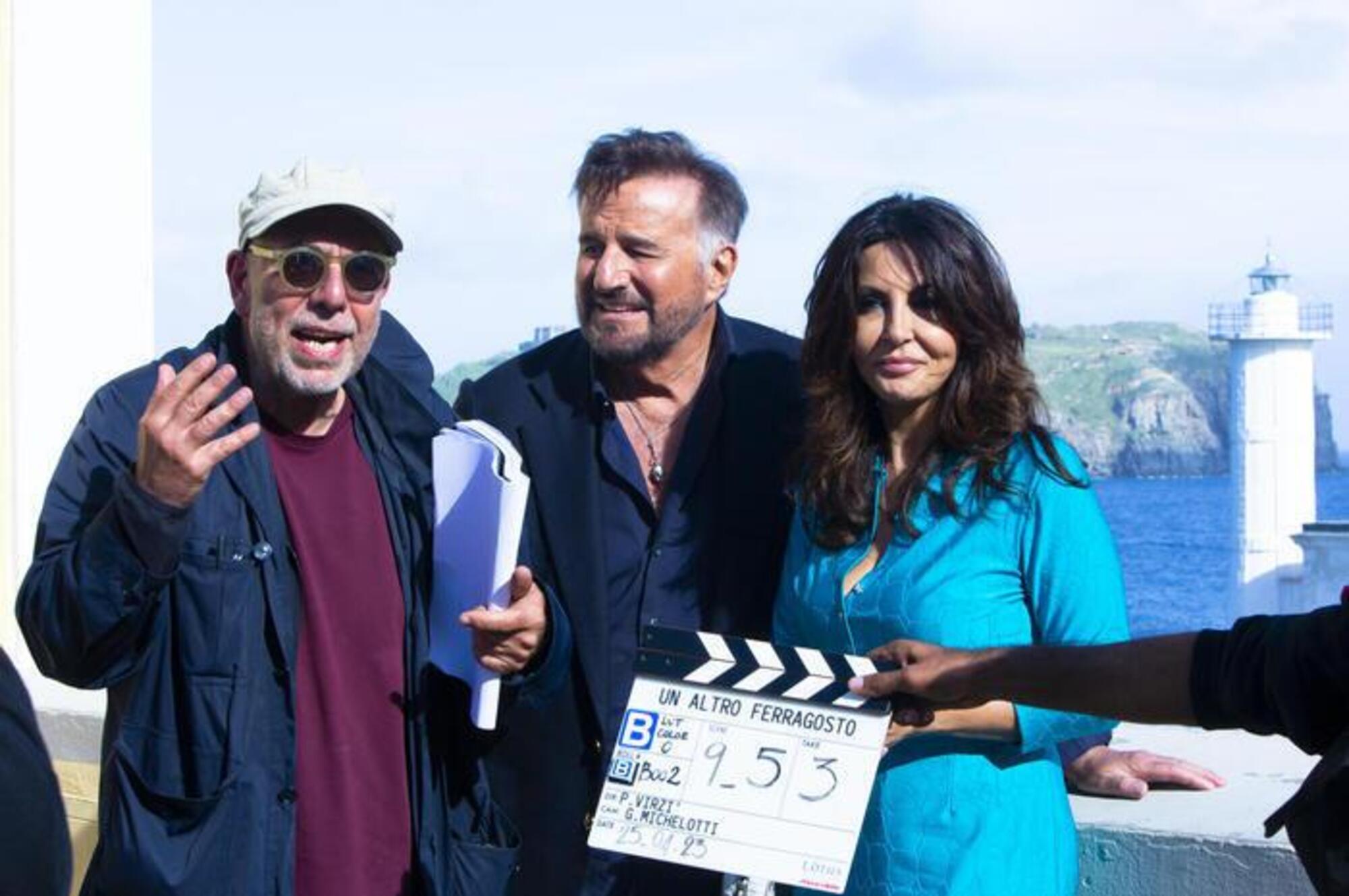 Paolo Virz&igrave;, Christian De Sica e Sabrina Ferilli 