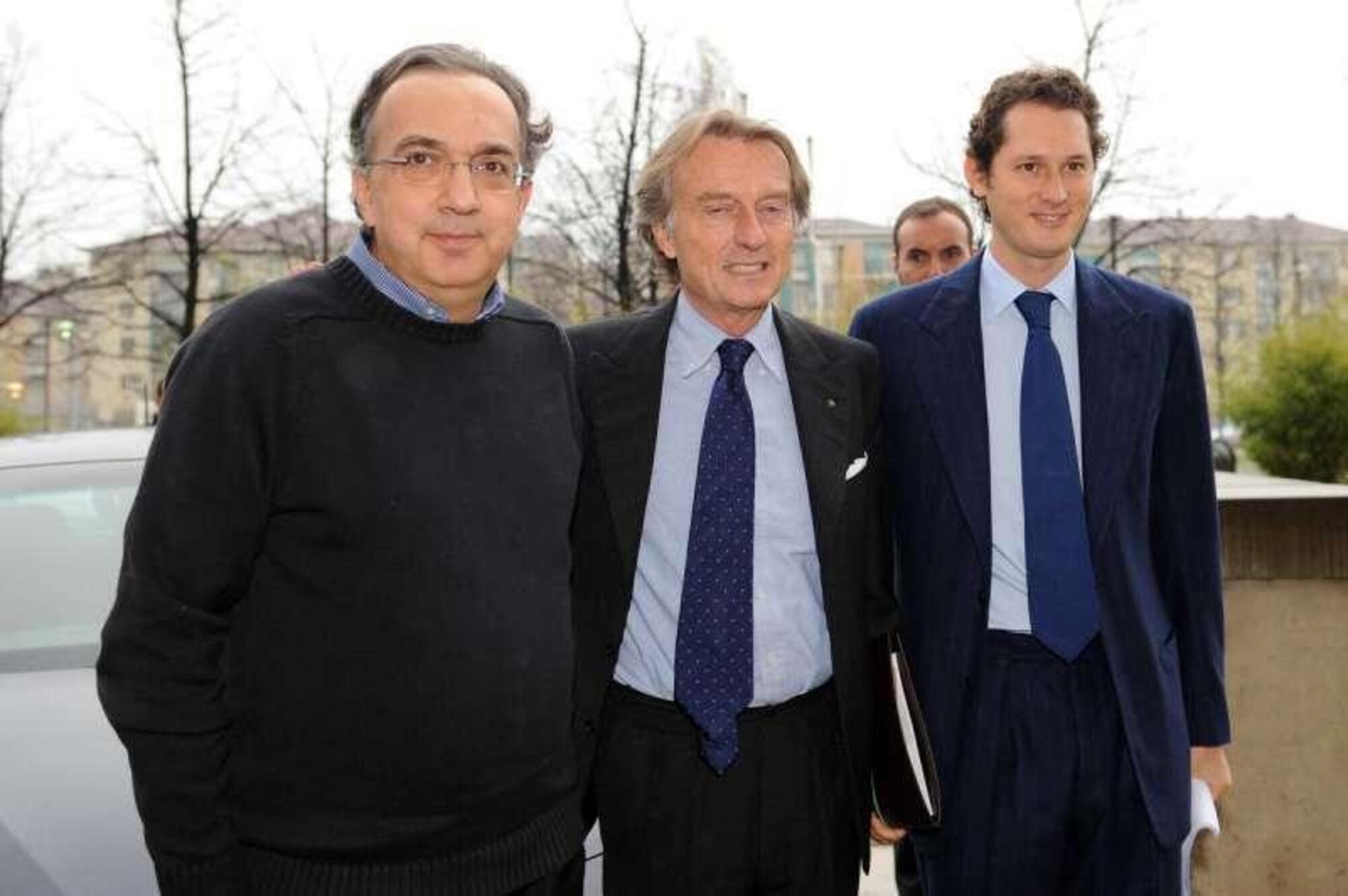 Sergio Marchionne, Luca Cordero di Montezemolo e John Elkann