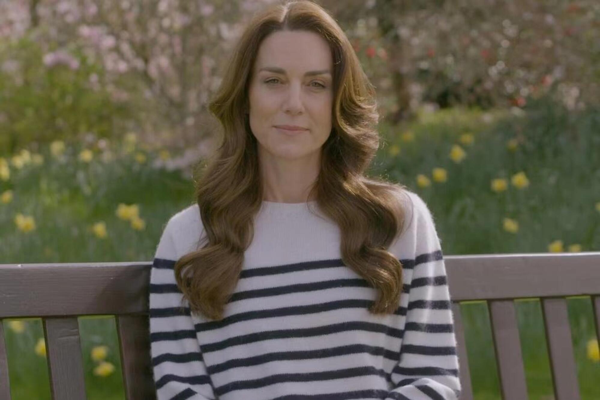 Kate Middleton nel video in cui ha annunciato al mondo di avere il cancro