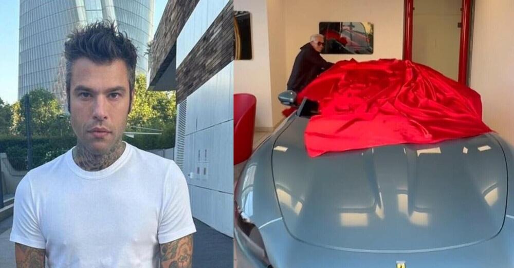 Ma l&rsquo;avete vista la nuova Ferrari di Fedez (col padre)? Ecco che modello &egrave;, il prezzo e cosa non torna sulla Roma Spider [VIDEO]