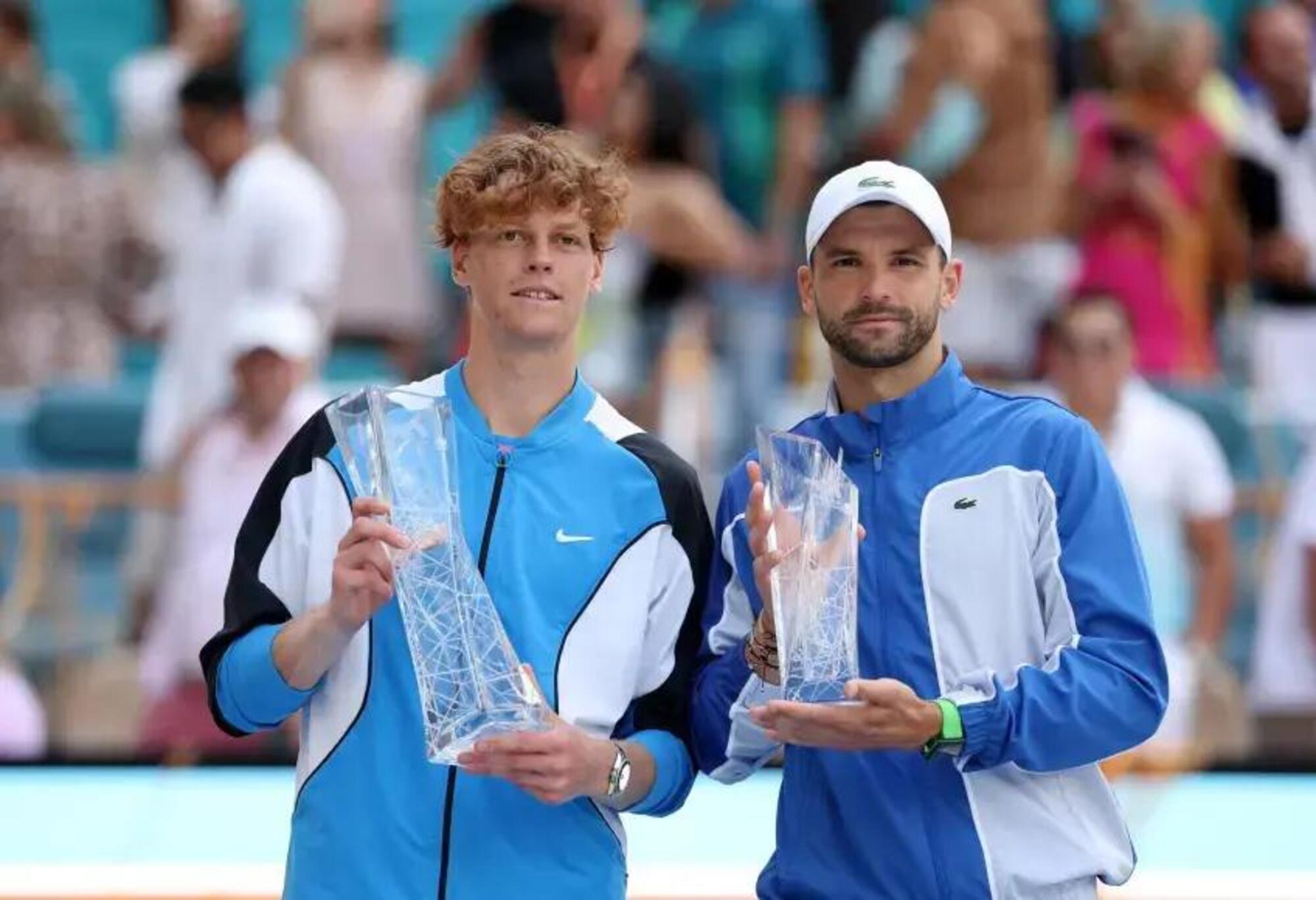 Jannik Sinner e Grigor Dimitrov ai Miami Open 2024