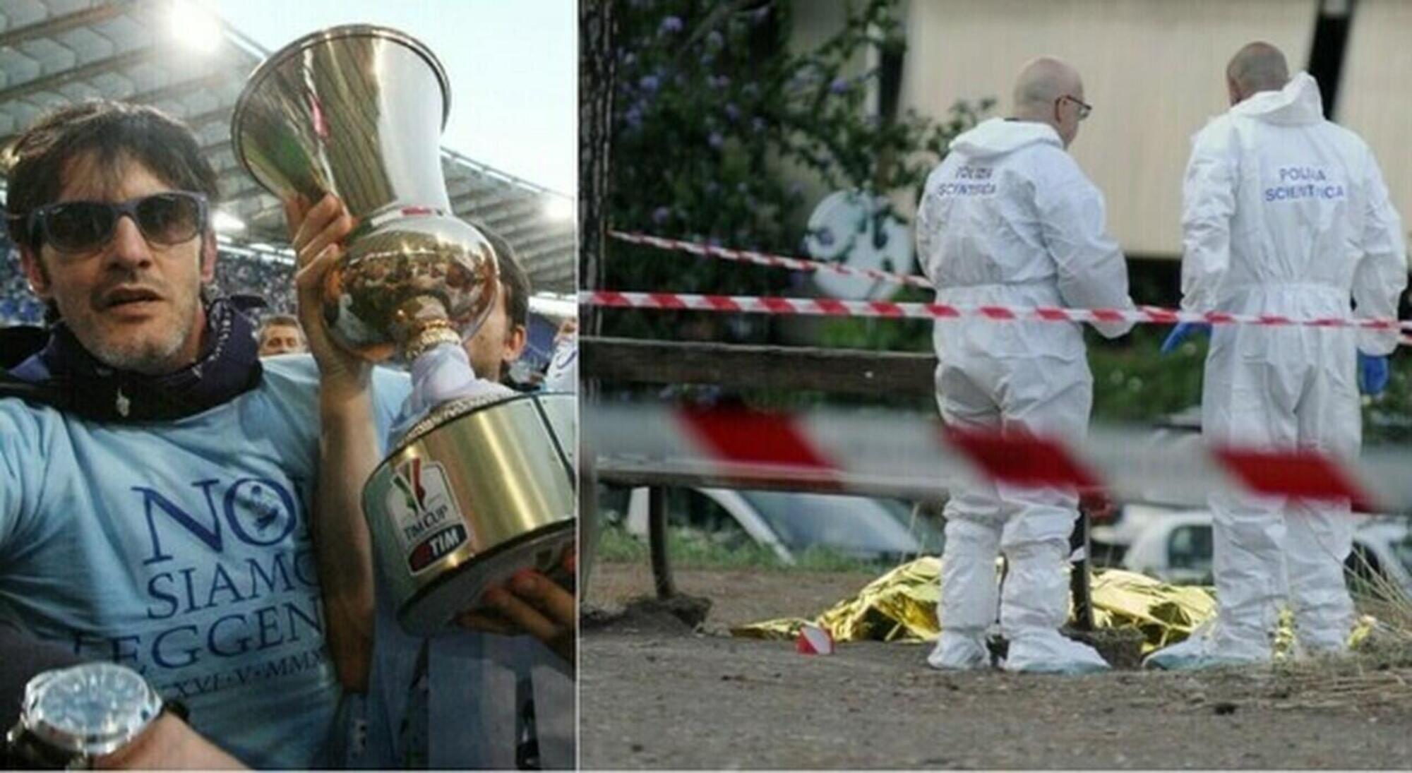 Fabrizio Piscitelli e i rilievi delle forze dell&#039;ordine dopo l&#039;omicidio