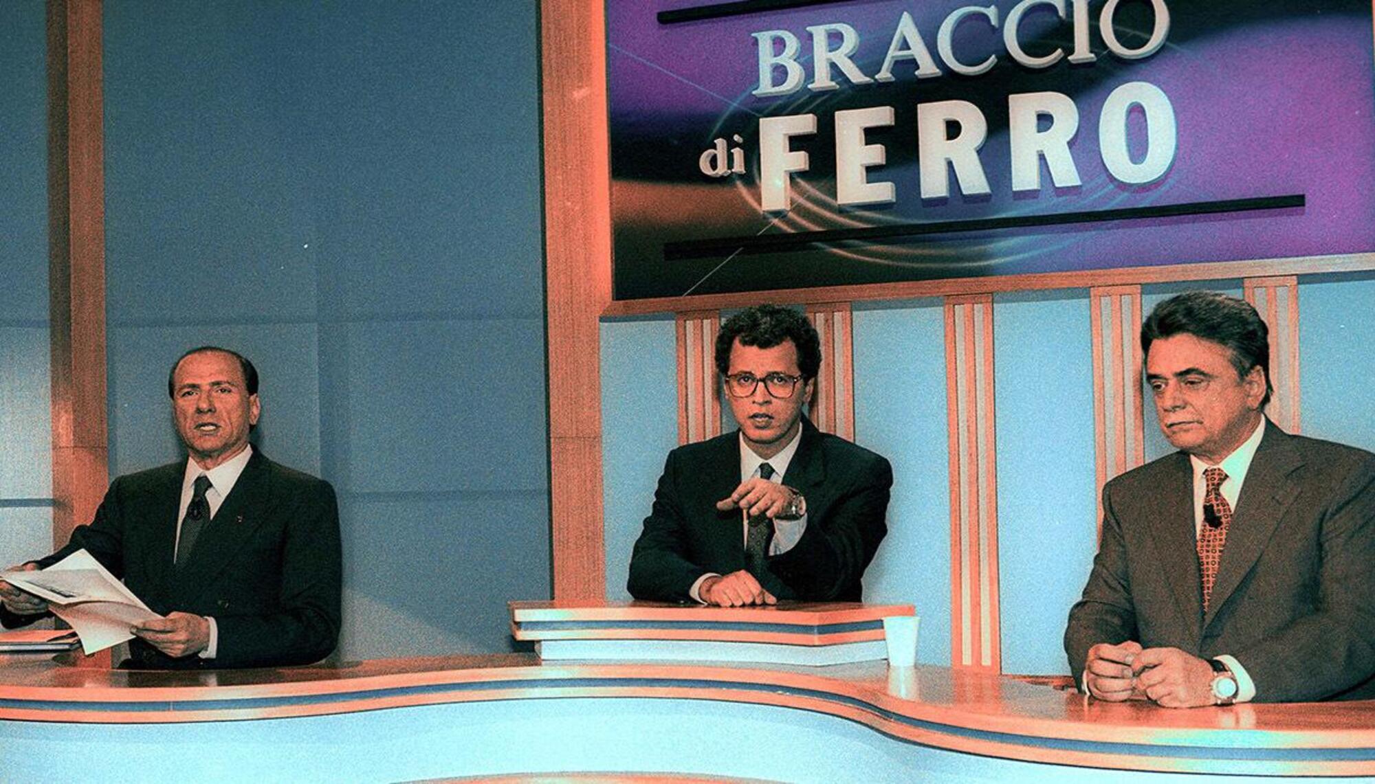 Il Braccio di Ferro Berlusconi-Occhetto moderato da Mentana