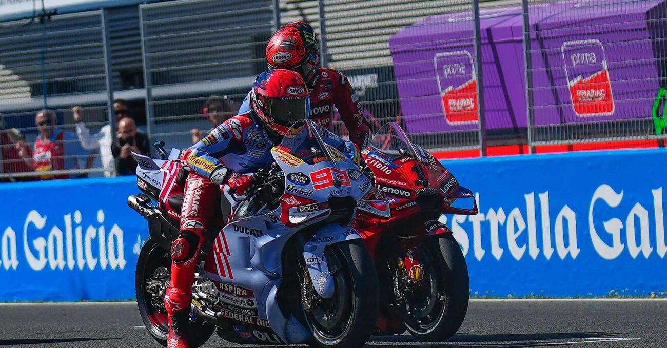 Pecco Bagnaia a Jerez fa un test, un record e uno scherzo a Marc Marquez: &quot;Volevo vedere il suo T3...&quot;
