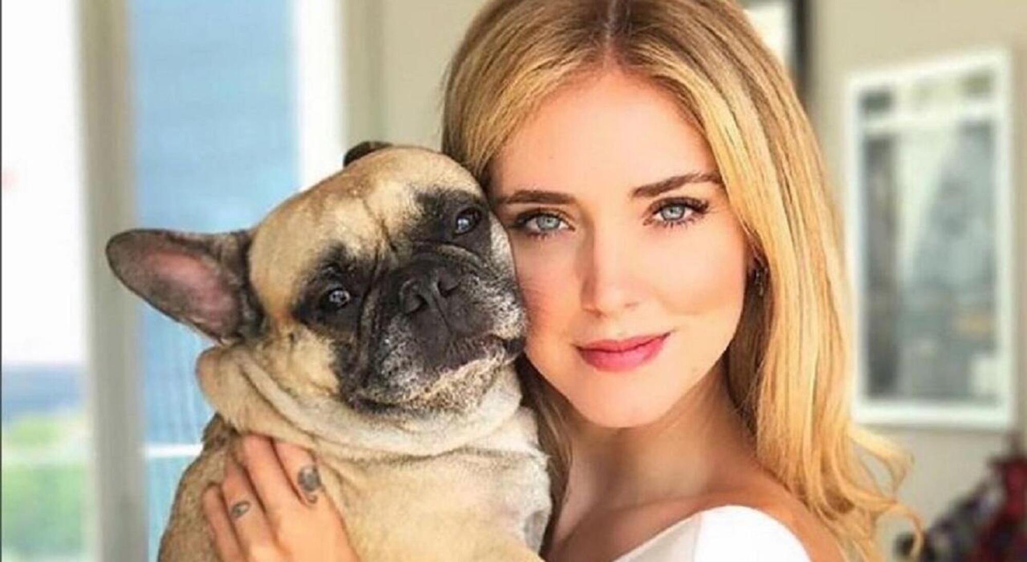 Chiara Ferragni con il precedente cane Matilda