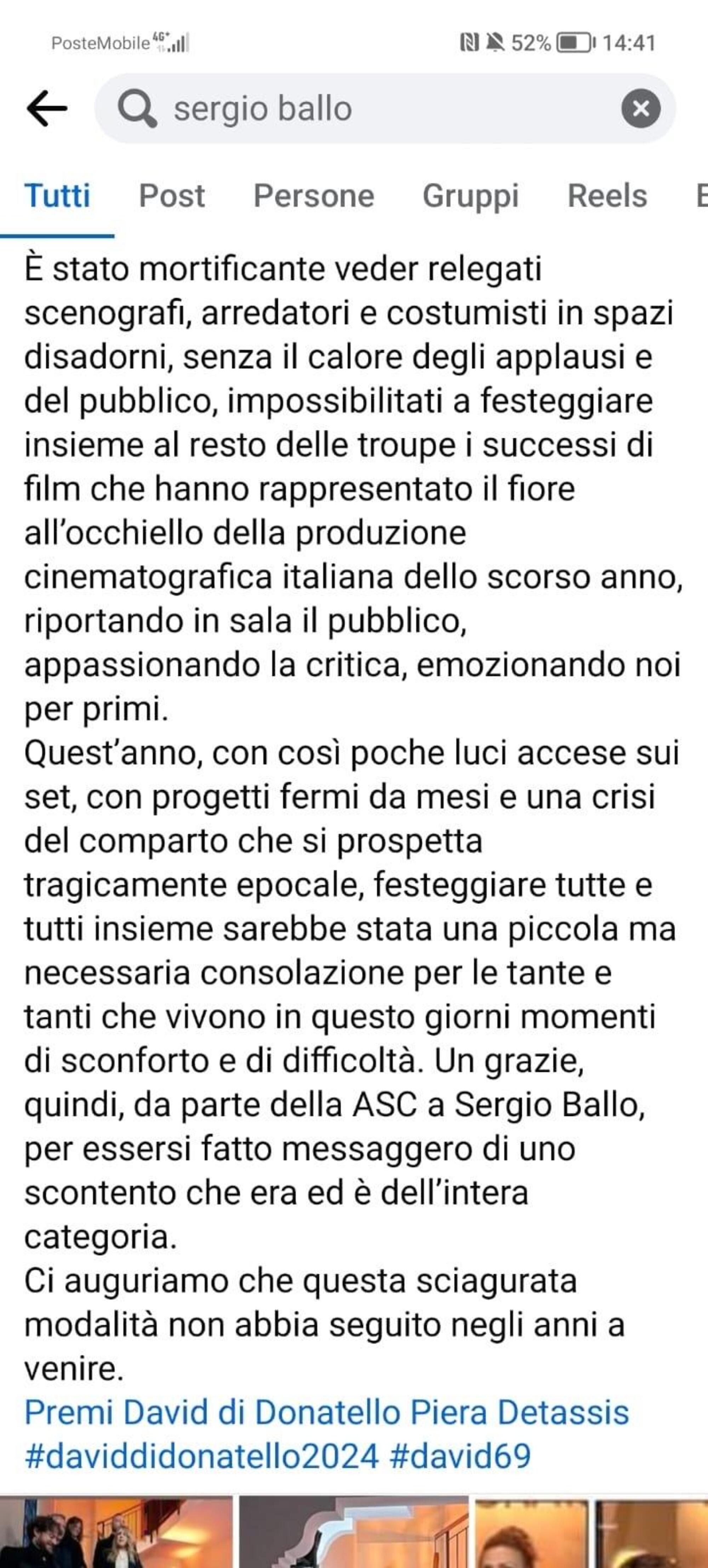 Post fb di Carlo Poggioli