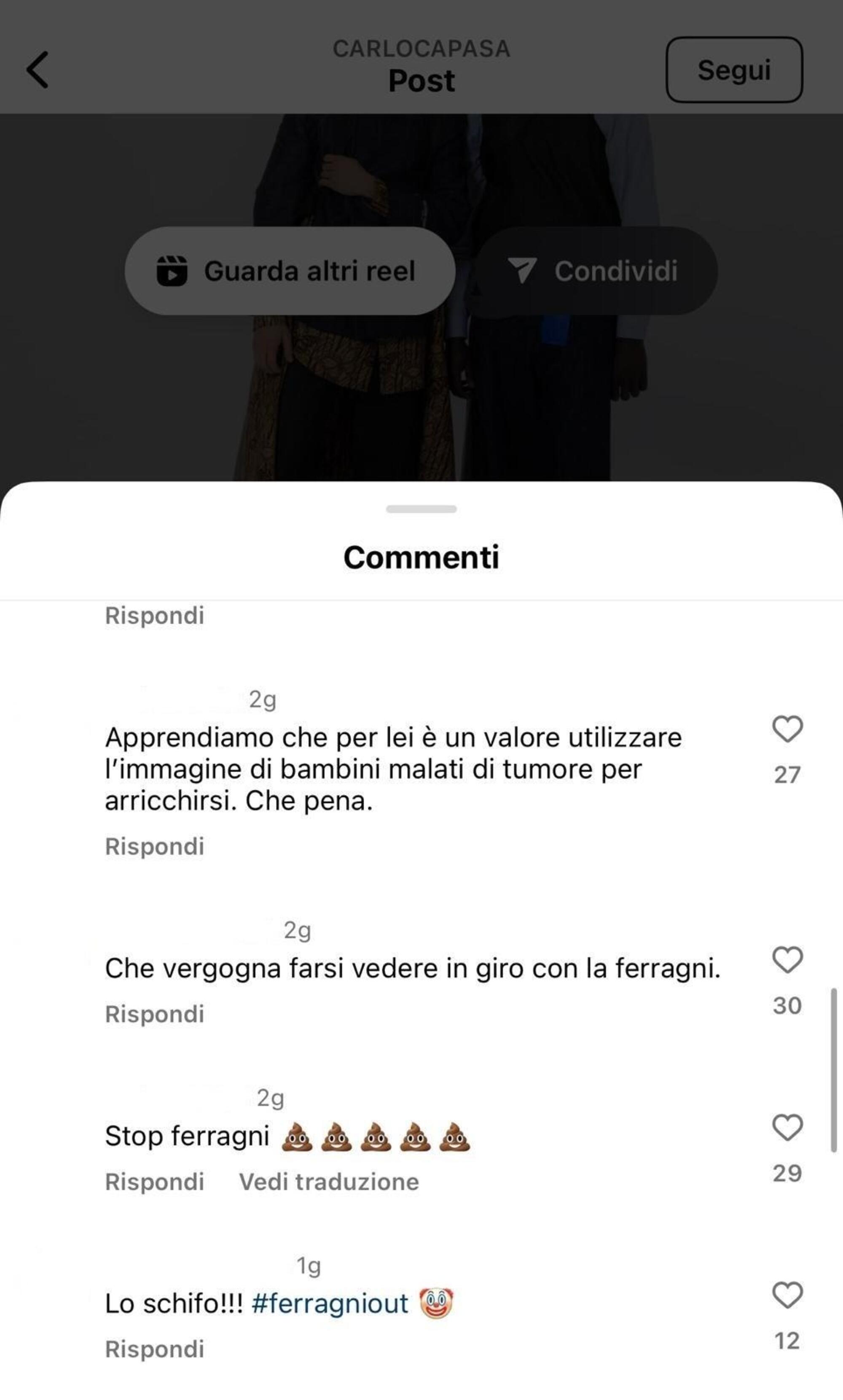 Insulti sotto il profilo di Carlo Capasa 