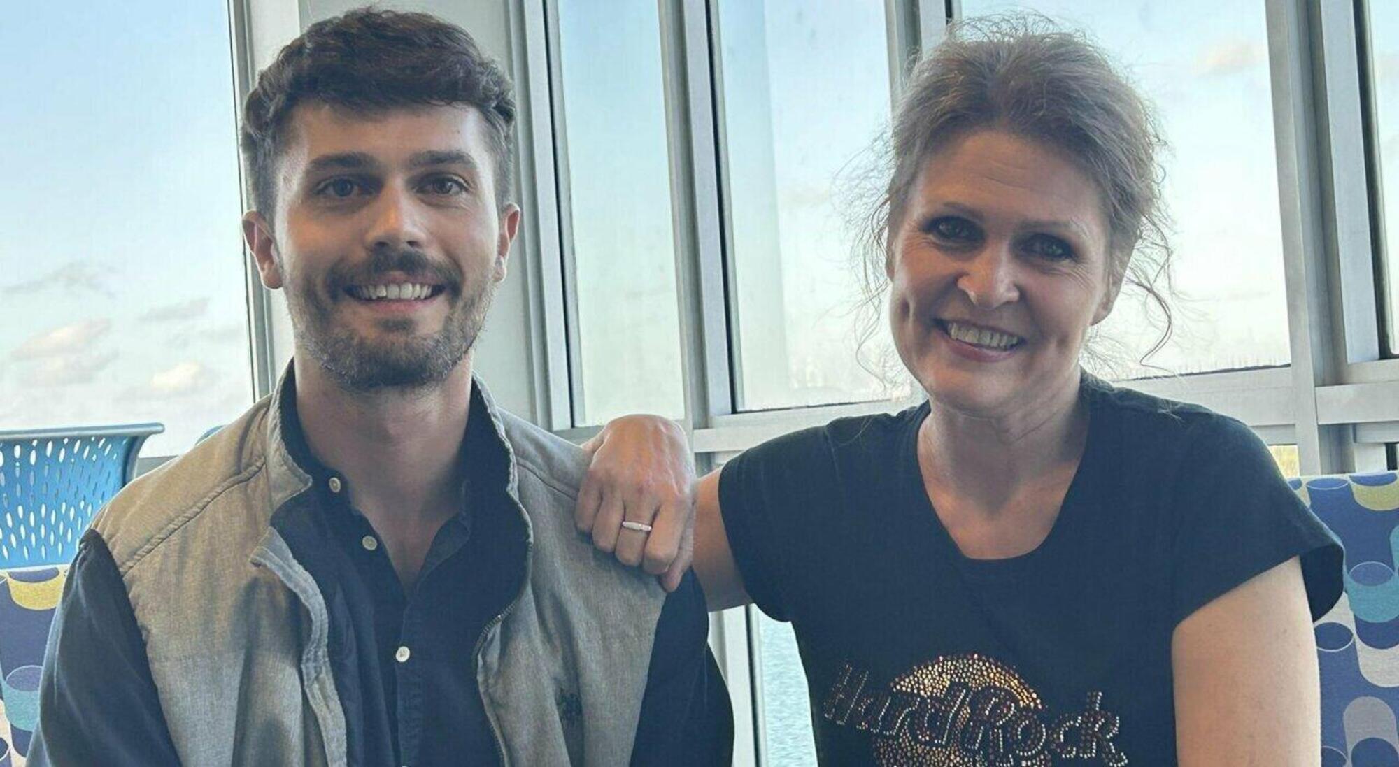 Matteo Falcinelli e la mamma Vlasta Studenicov