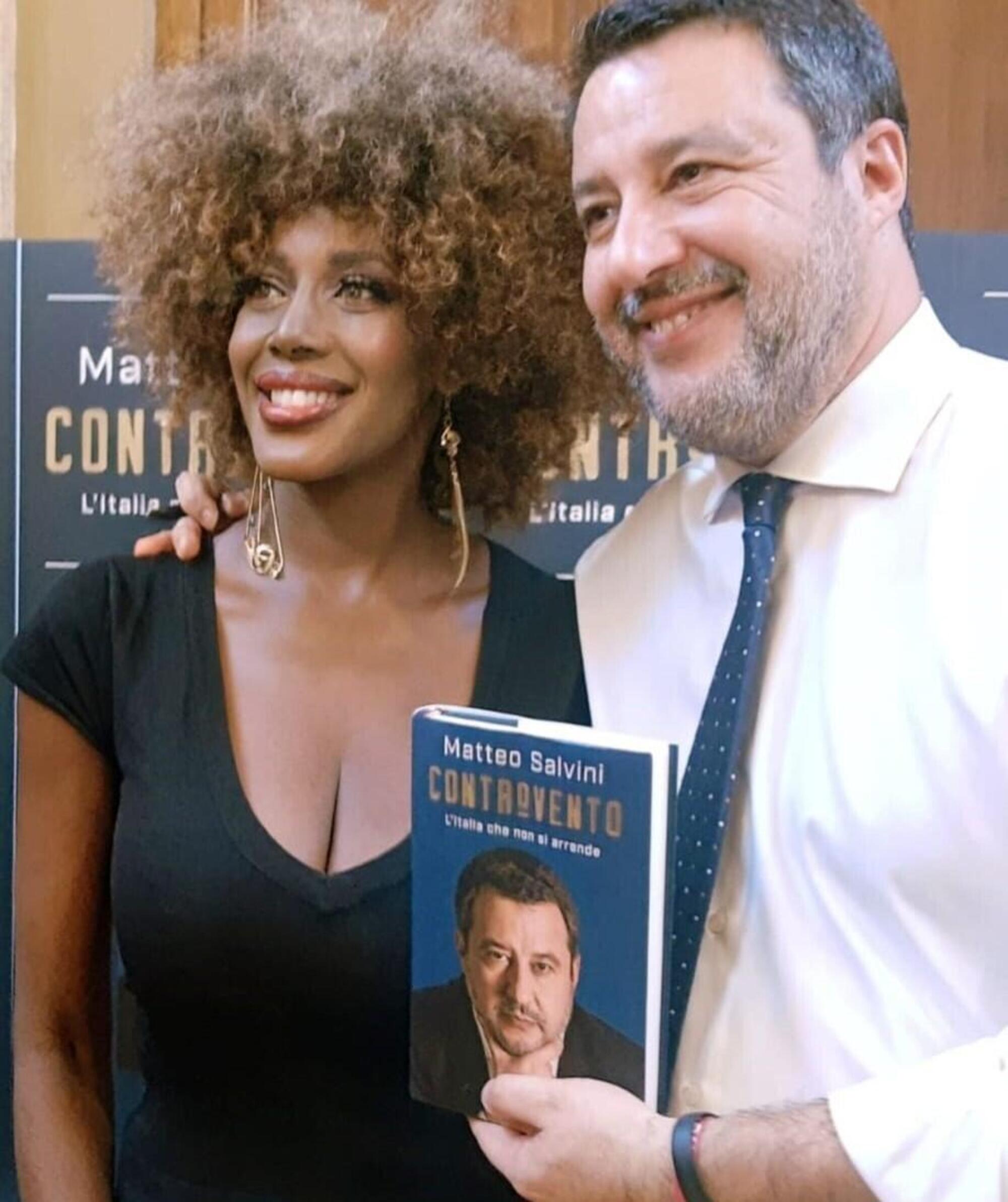 Sylvie Lubamba e Matteo Salvini