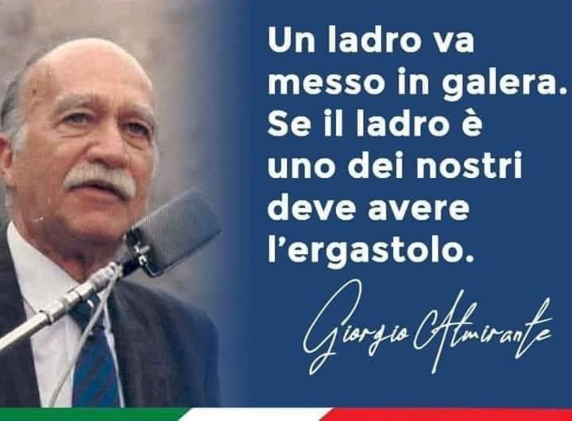 La famosa frase di Giorgio Almirante sui politici corrotti