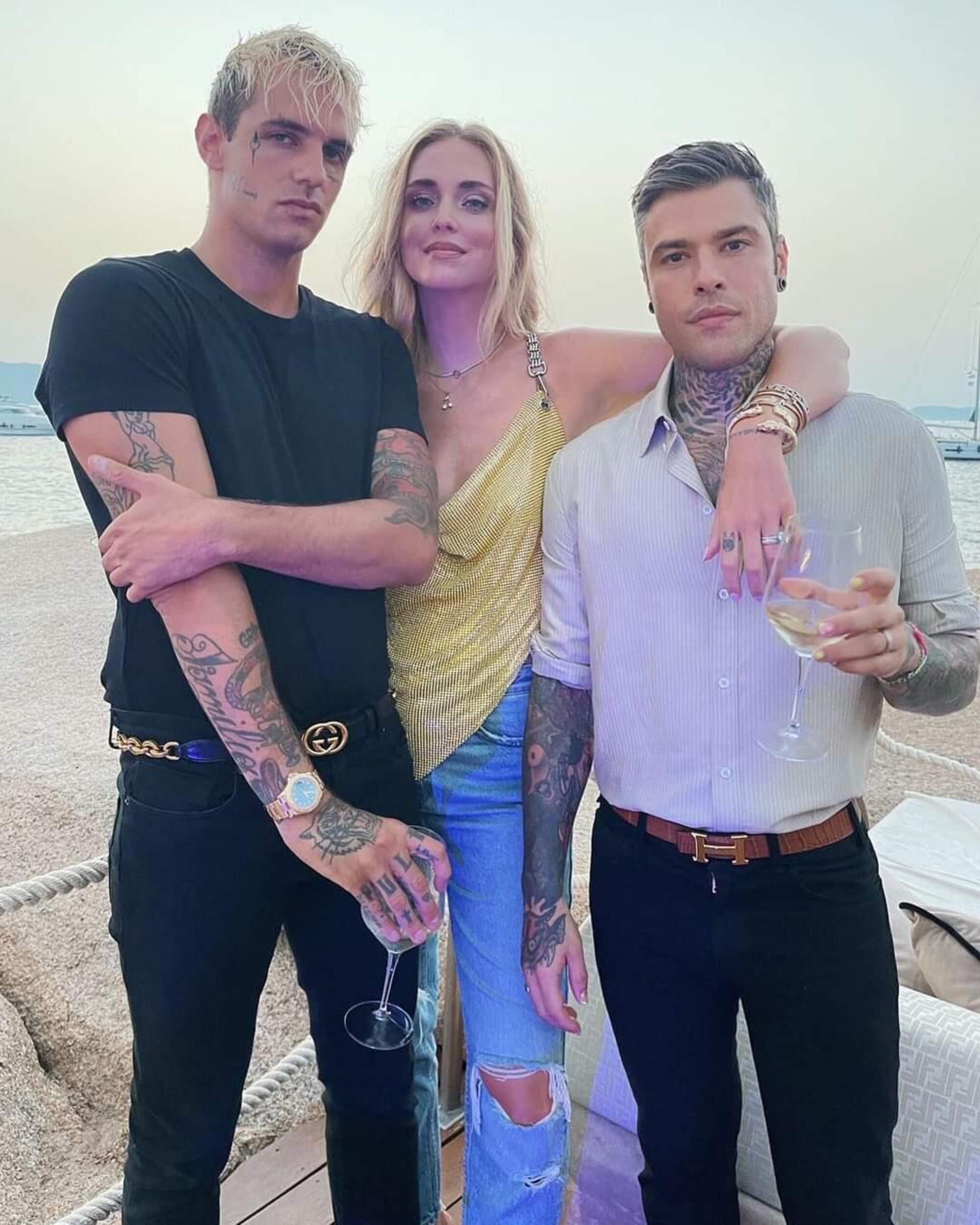 Achille Lauro con Chiara Ferragni e Fedez