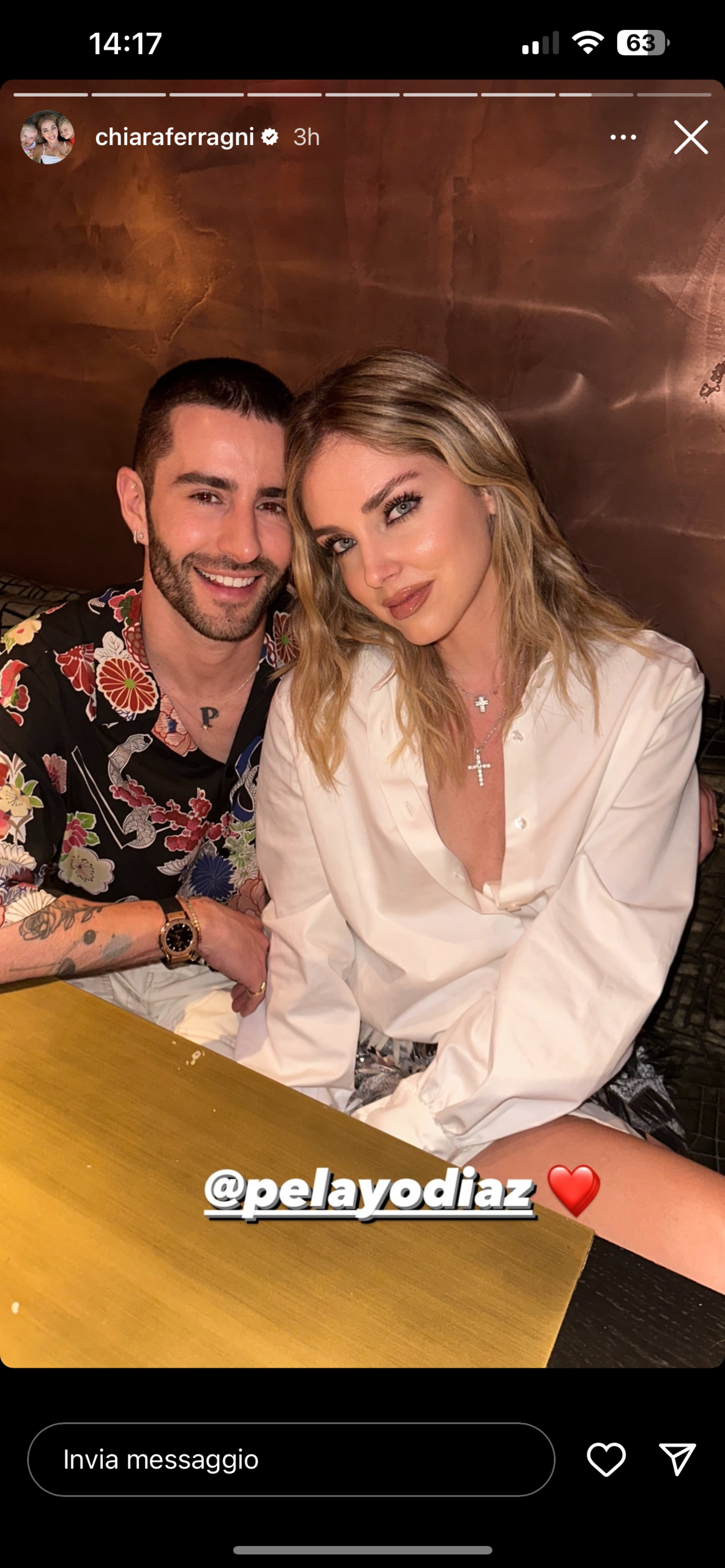 Chiara Ferragni con Pelayo Diaz