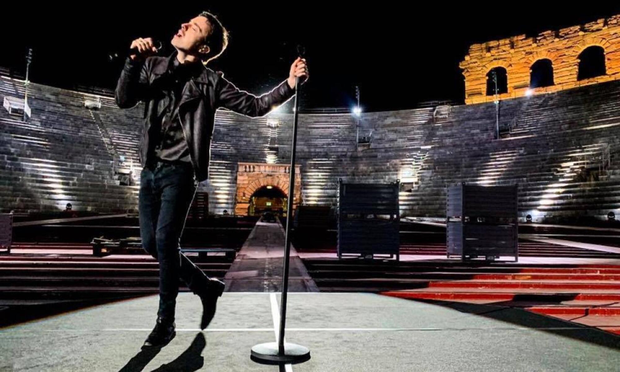 Diodato durante il lockdown all&#039;Arena di Verona