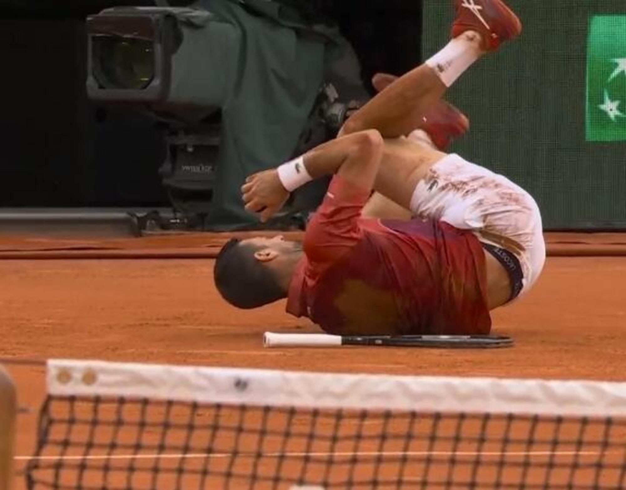 Djokovic caduto