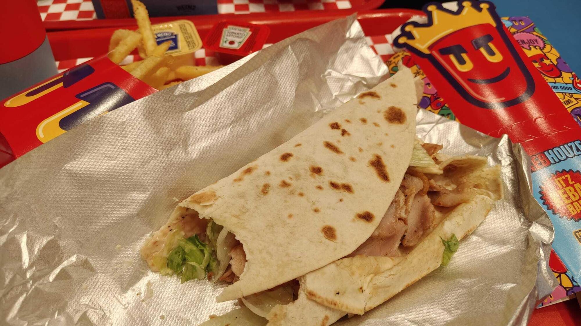 Il kebab di pollo che si sfalda