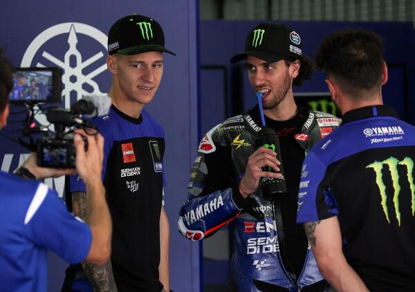 In Yamaha va tutto storto: rovinato il test a Valencia di Fabio Quartararo e Alex Rins (che valuta anche se fuggire)