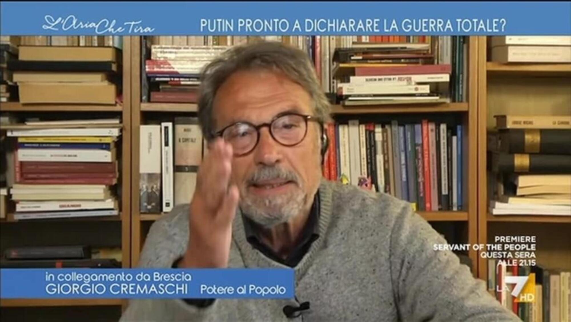 Giorgio Cremaschi ospite de &quot;L&#039;aria che tira&quot;