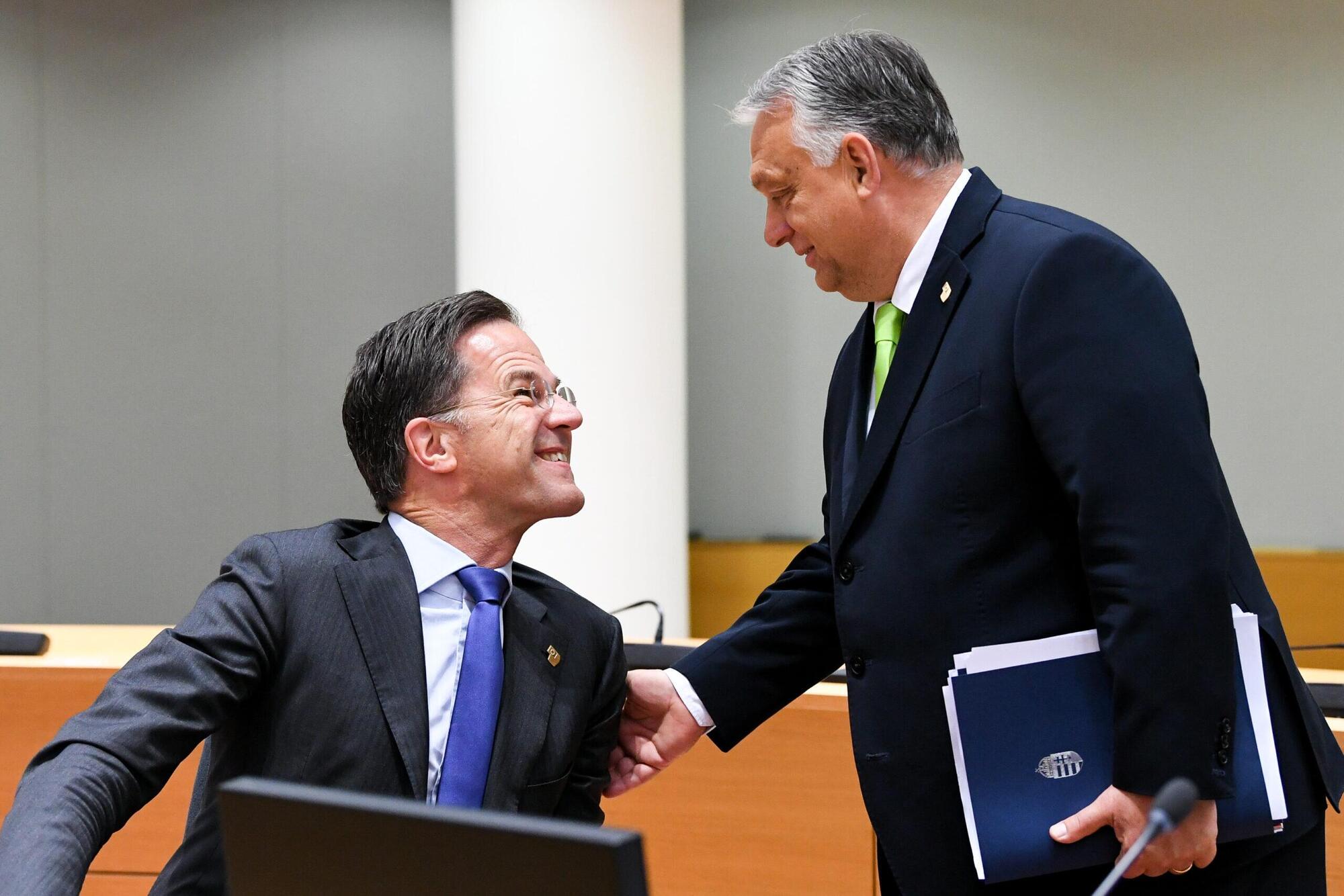 Mark Rutte e Viktor Orban