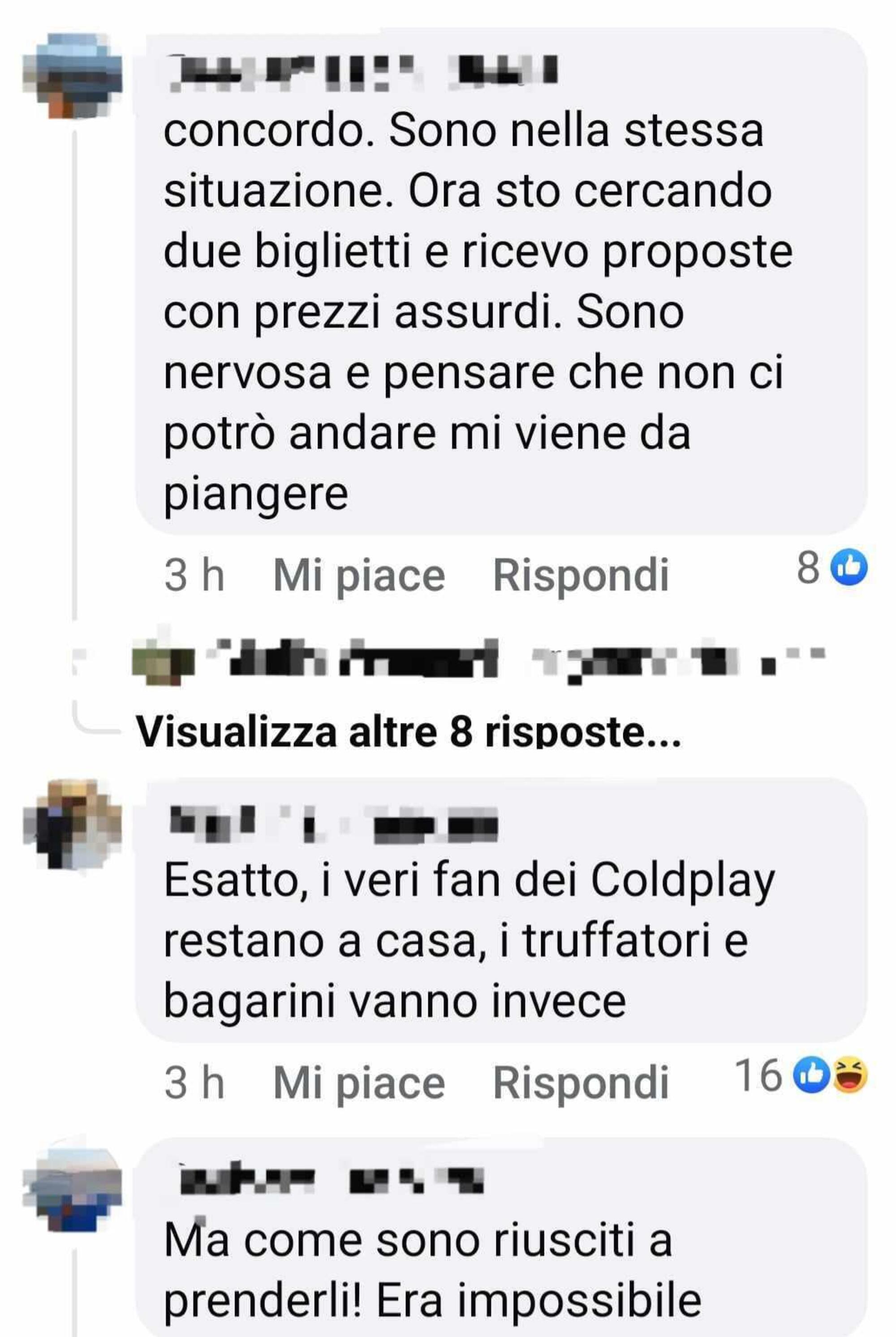 messaggi utenti nei gruppi di scambio Coldplay