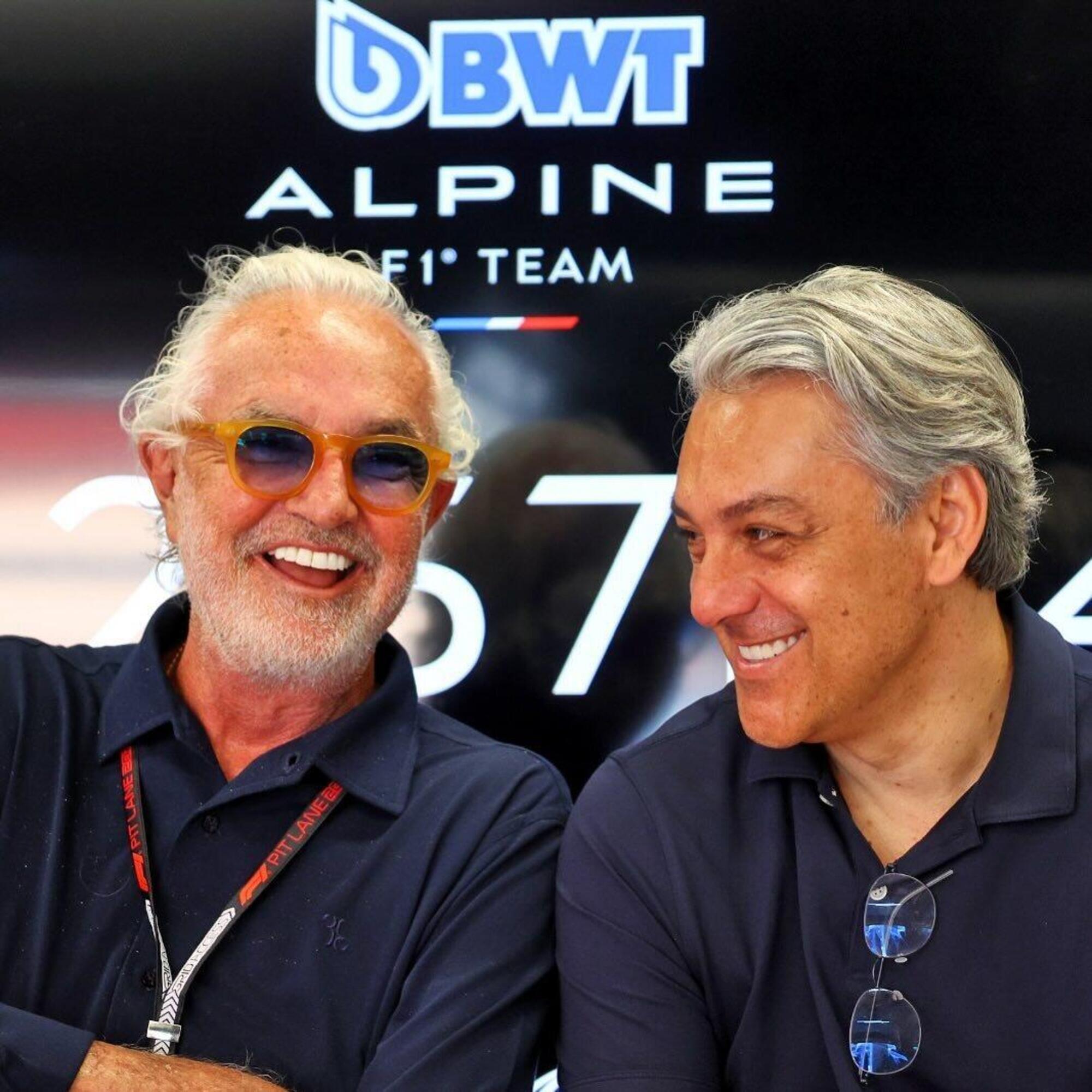 Flavio Briatore e Luca De Meo (Ceo di Renault)