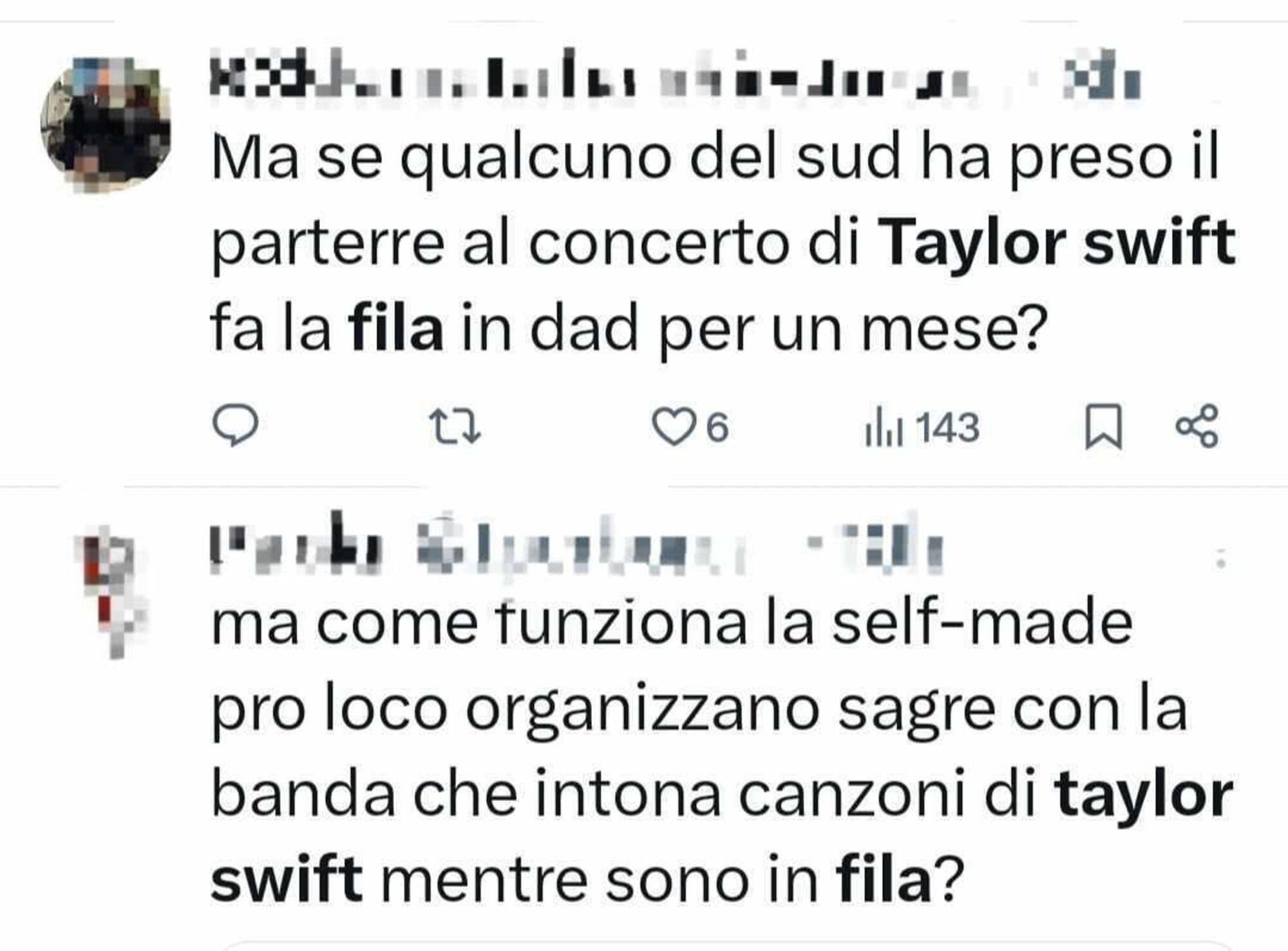 commenti social sulla fila dei fan 