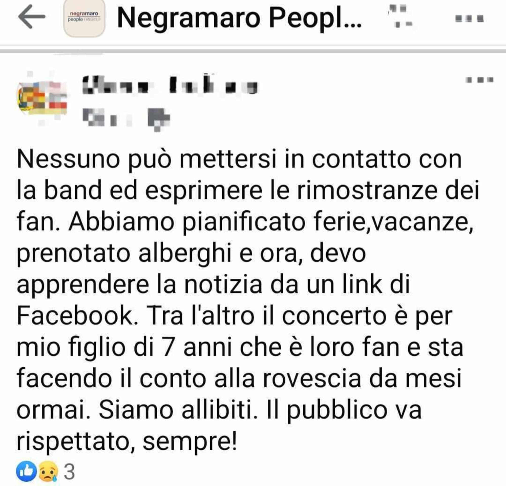 Fan insorgono contro i Negramaro