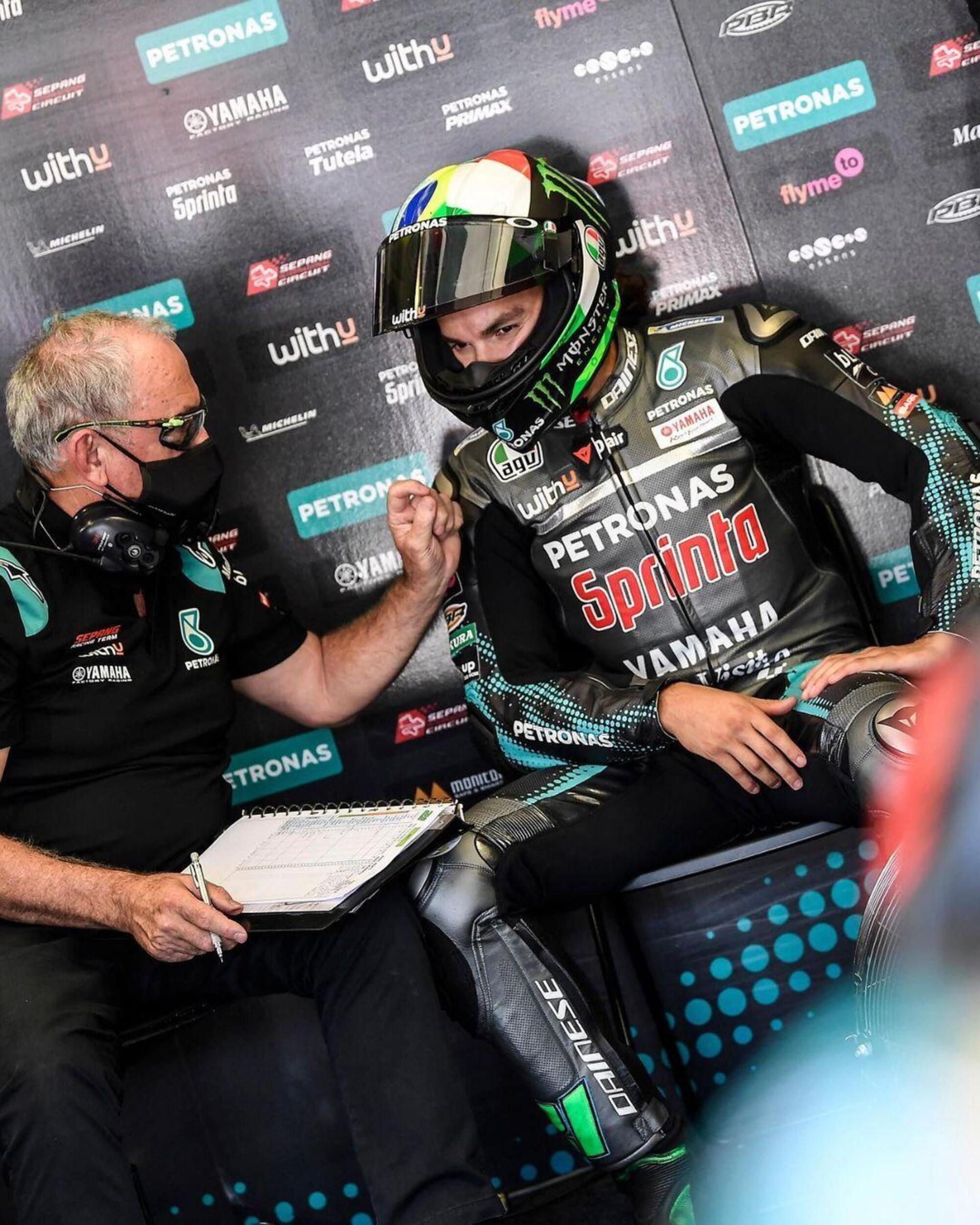 Franco Morbidelli con Ramon Forcada, Misano 2020