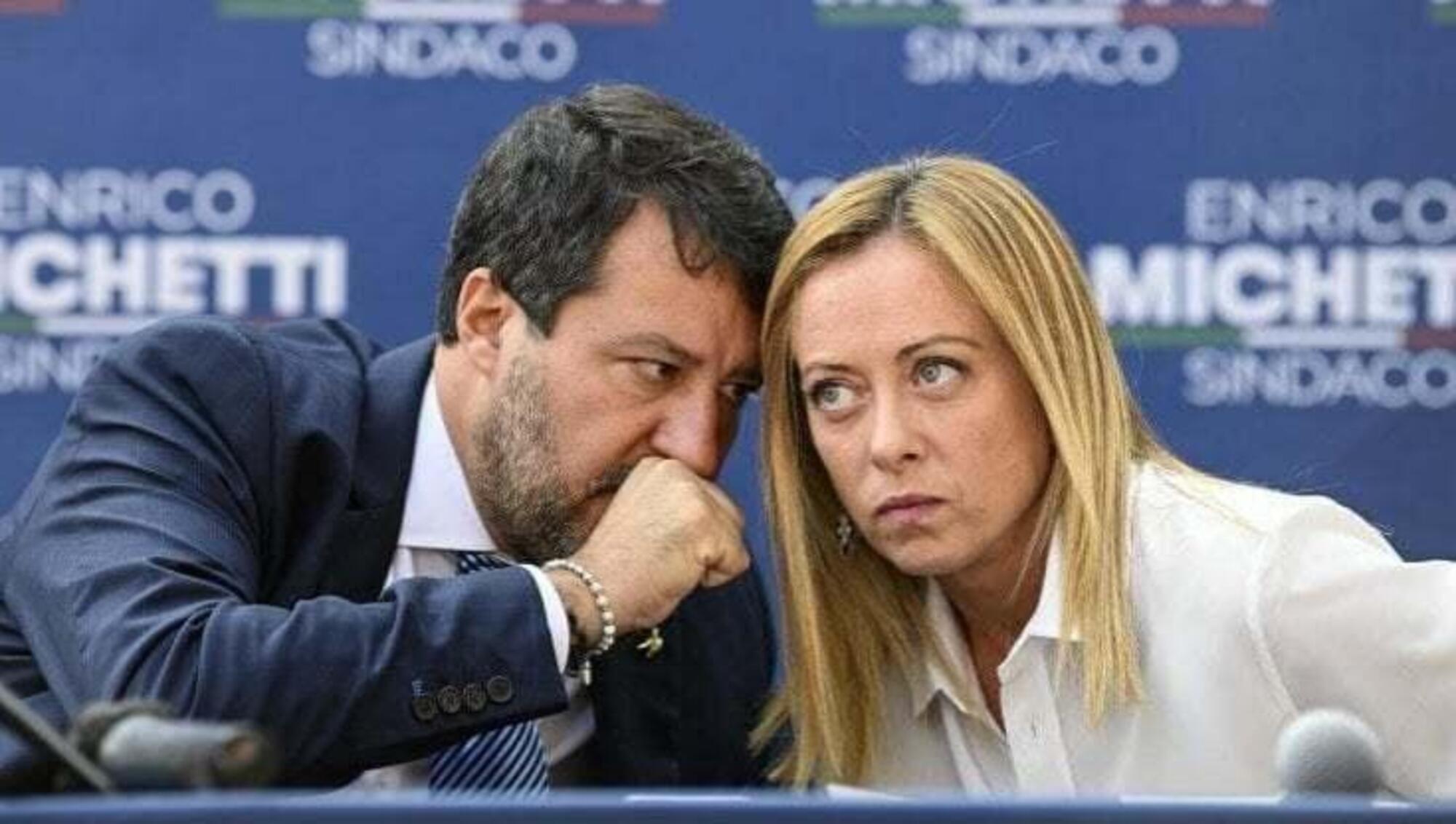 Giorgia Meloni e Matteo Salvini