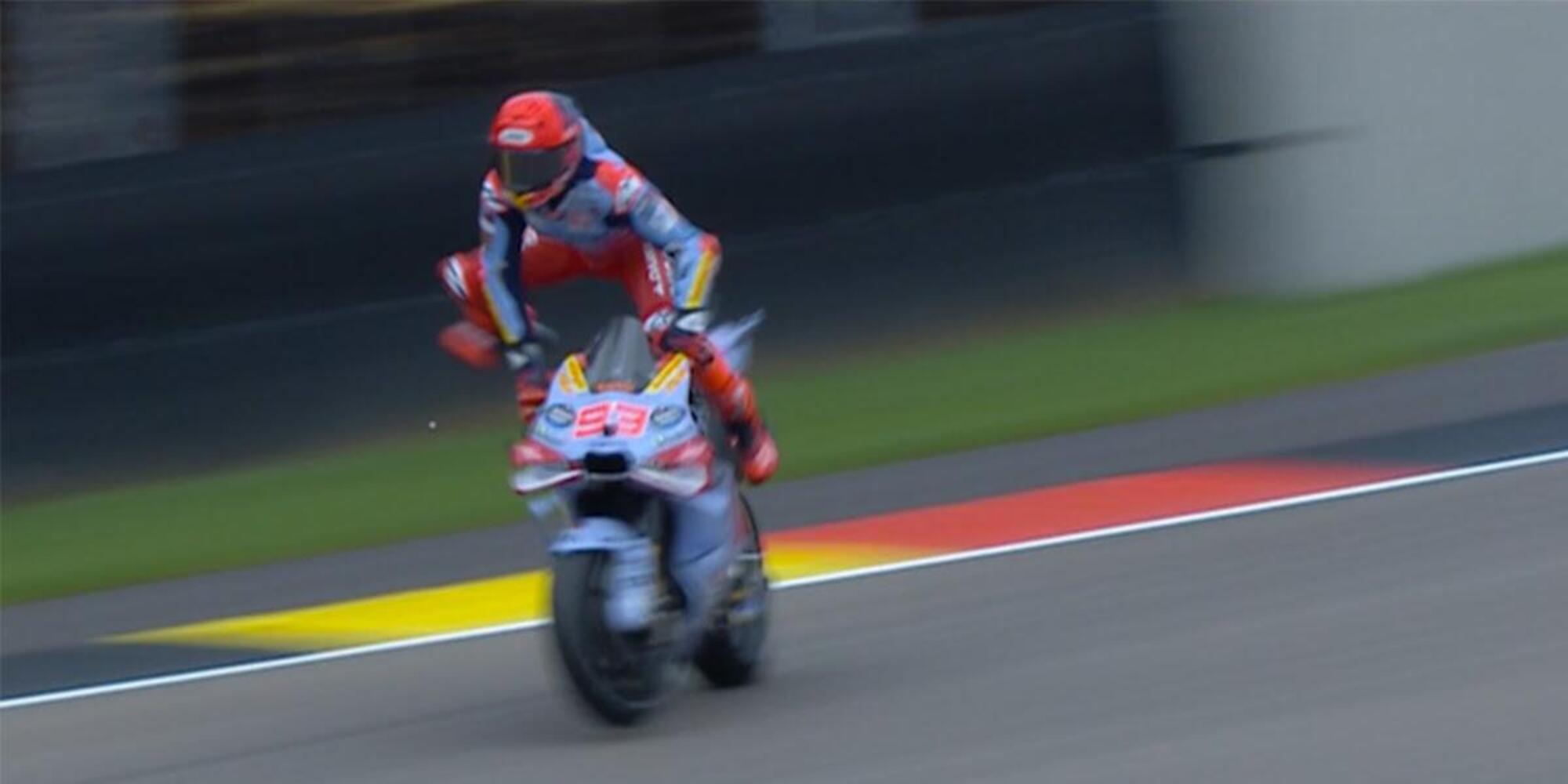 Marc Marquez highside Turn 11 MotoGP