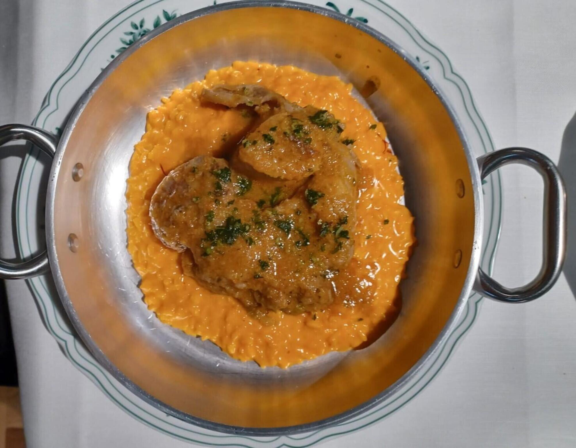 Il risotto alla milanese arancione