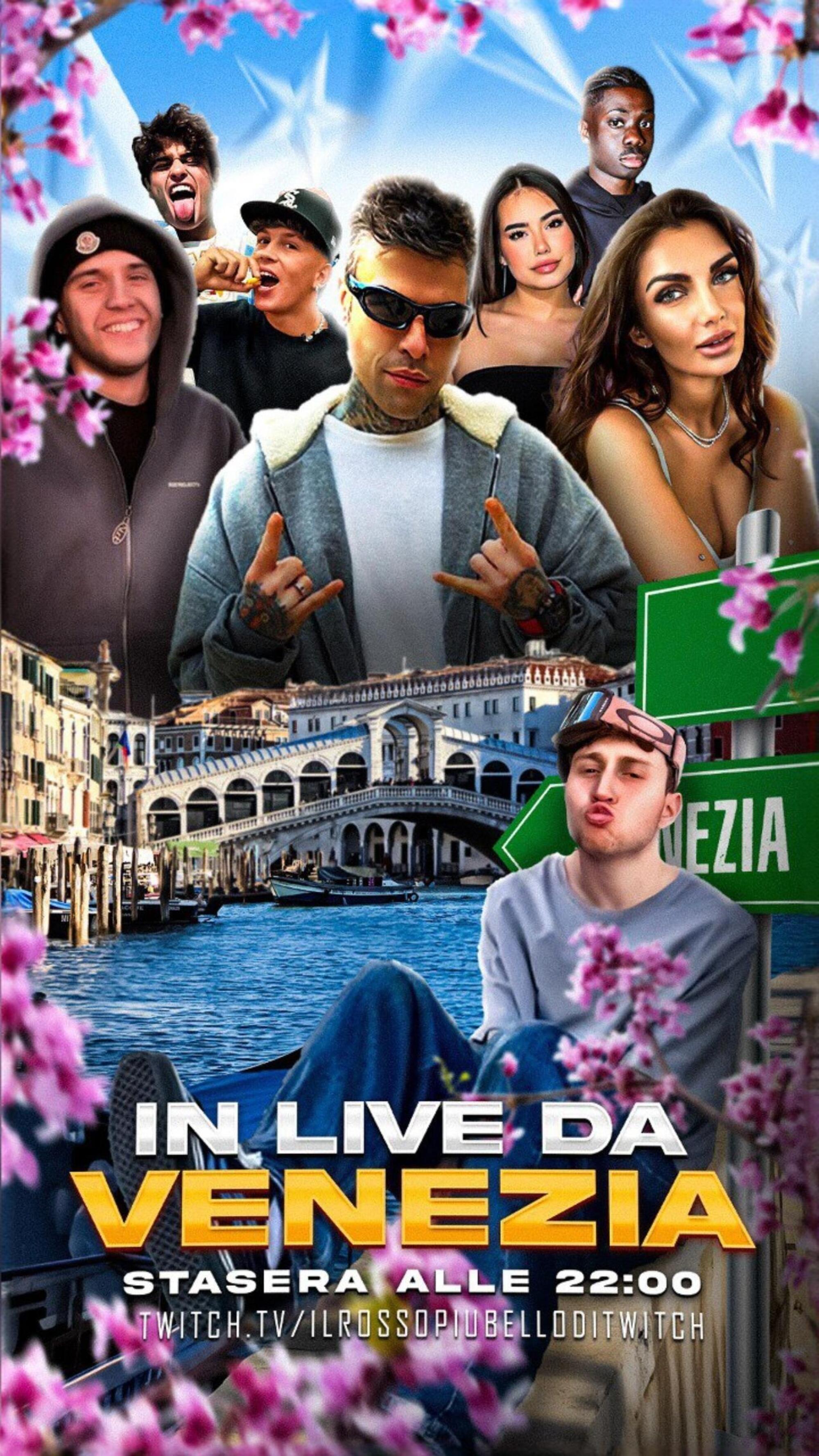 Il Rosso con Fedez e Elettra Lamborghini in diretta Twitch