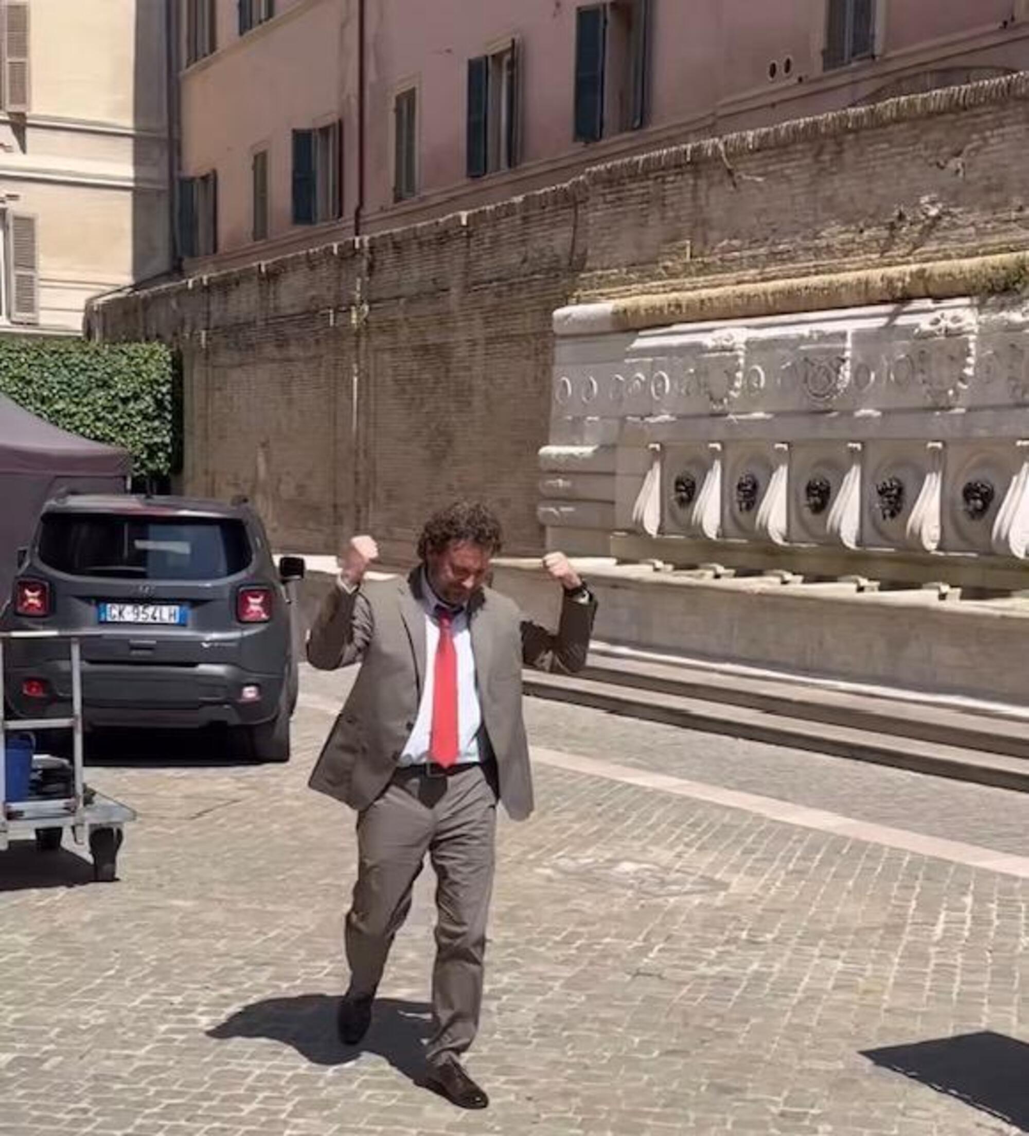 Leonardo Pieraccioni sul set ad Ancona