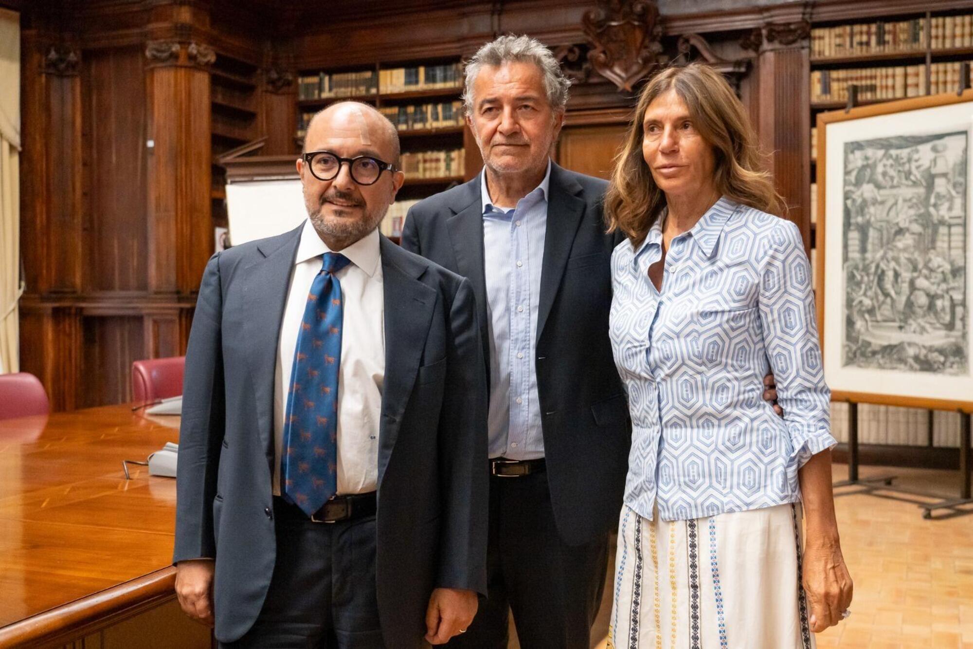 Pietro Valsecchi (qui con Sangiuliano) ha donato allo Stato la casa romana di Monteverde di Pasolini